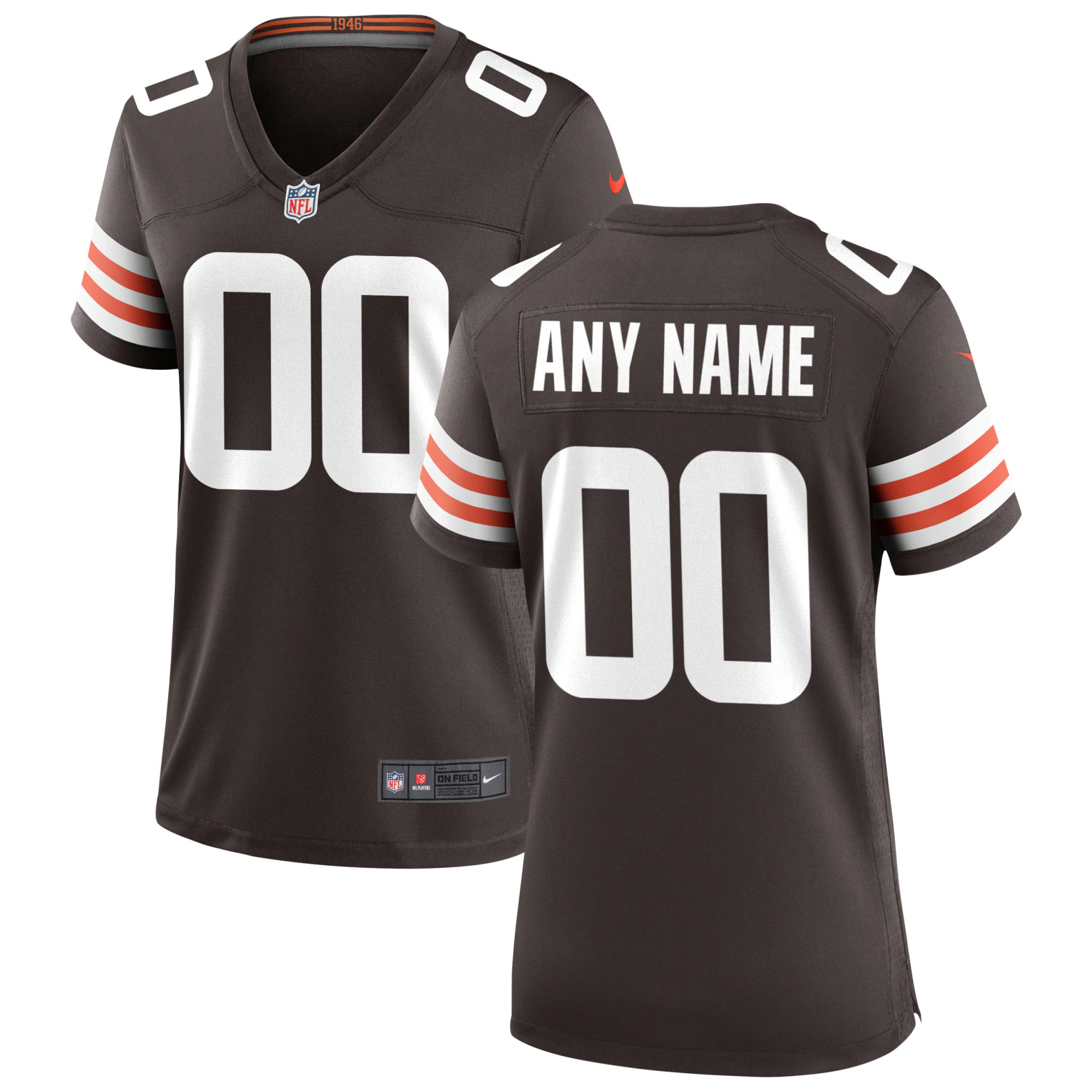 Alternative view of Browns Brown Custom Jersey nike - Browns Brown Custom Jersey - Nike 3