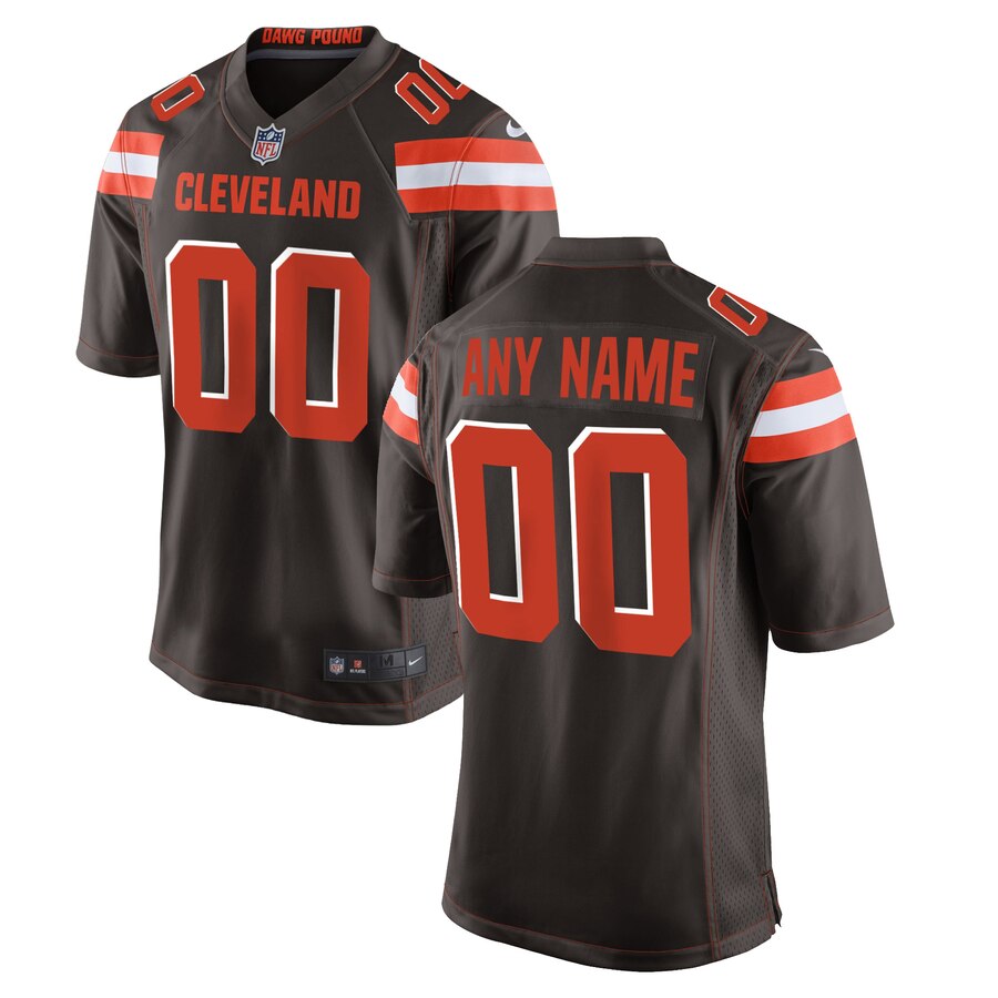 Browns Dark Brown Custom Jersey - Nike - NFL Football