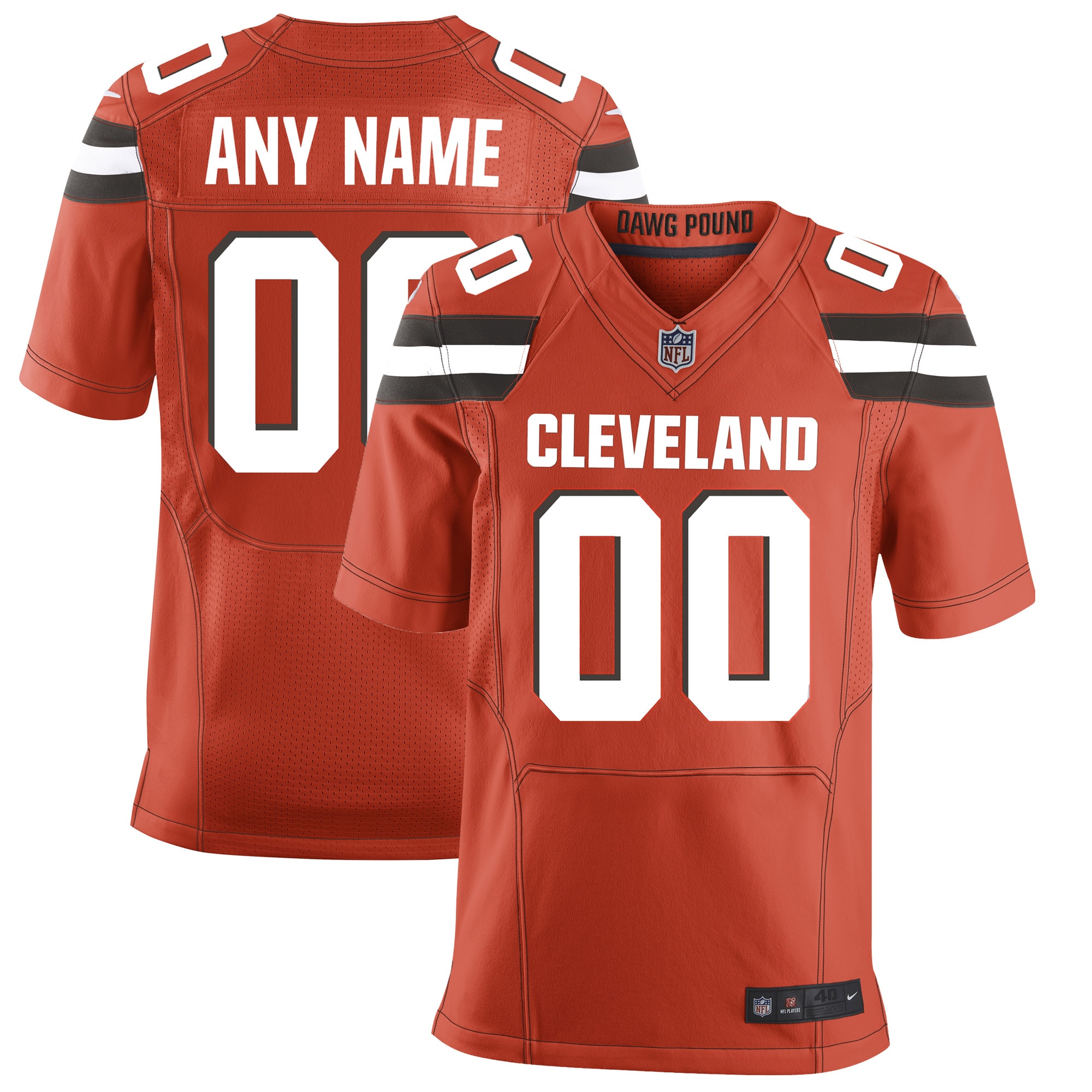 Browns Orange Custom Jersey - Nike - Personalized NFL Style