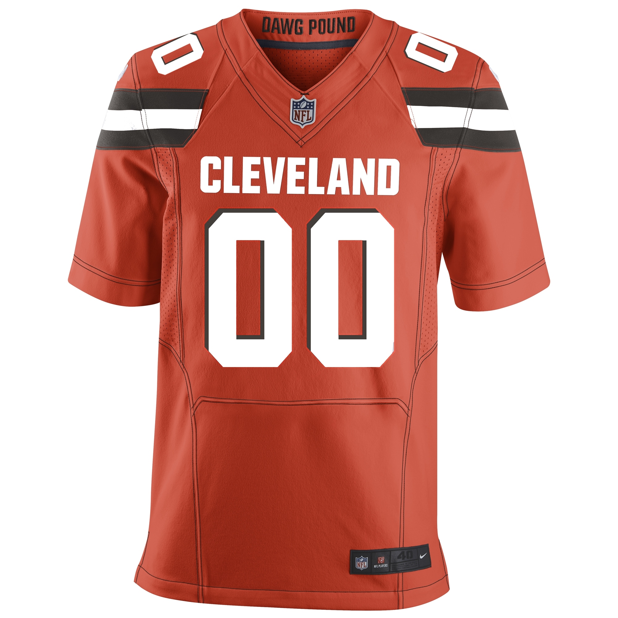 Alternative view of Browns Orange Custom Jersey - Nike - Personalized NFL Style