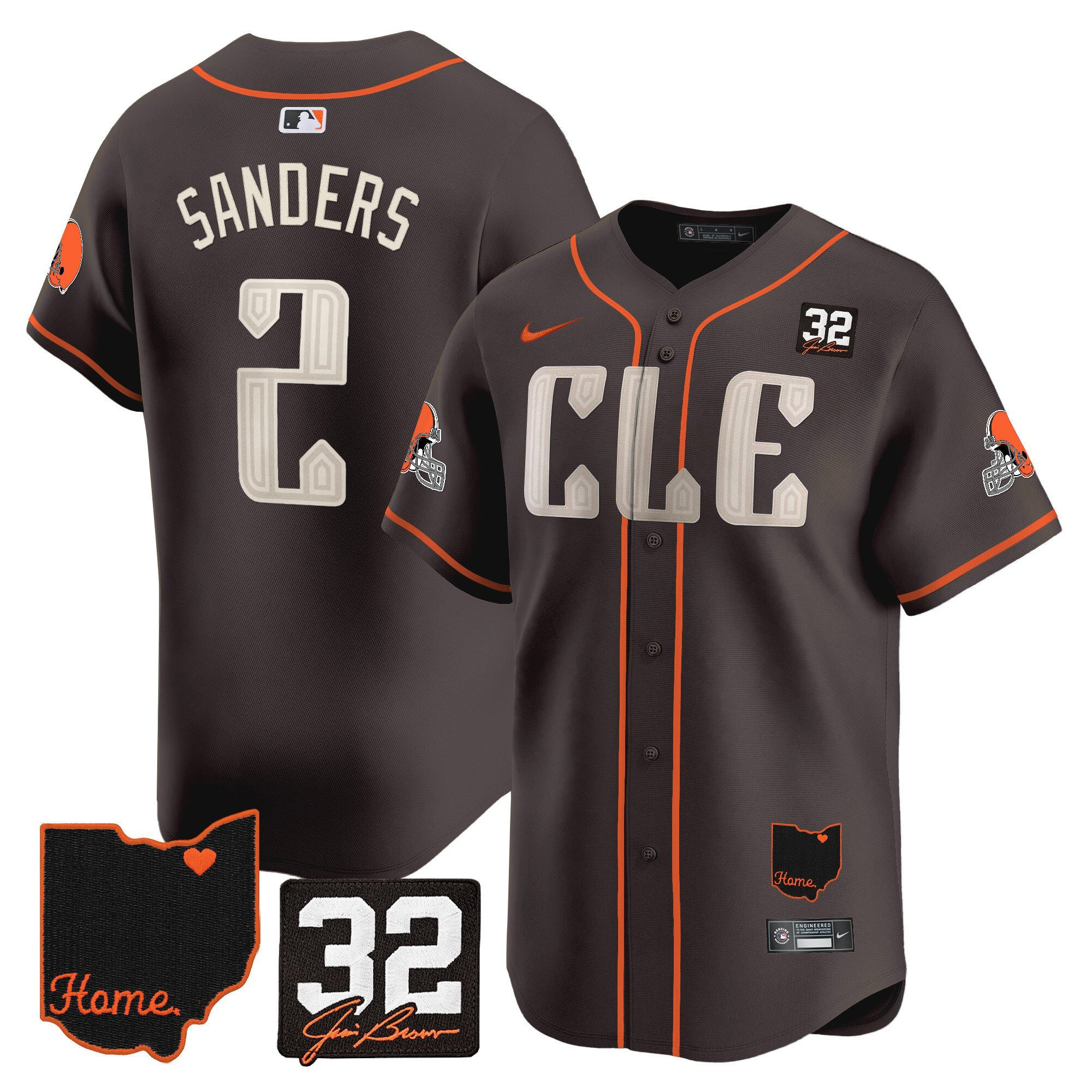 Browns Sanders #32 Gray Jersey - Nike - Limited Edition