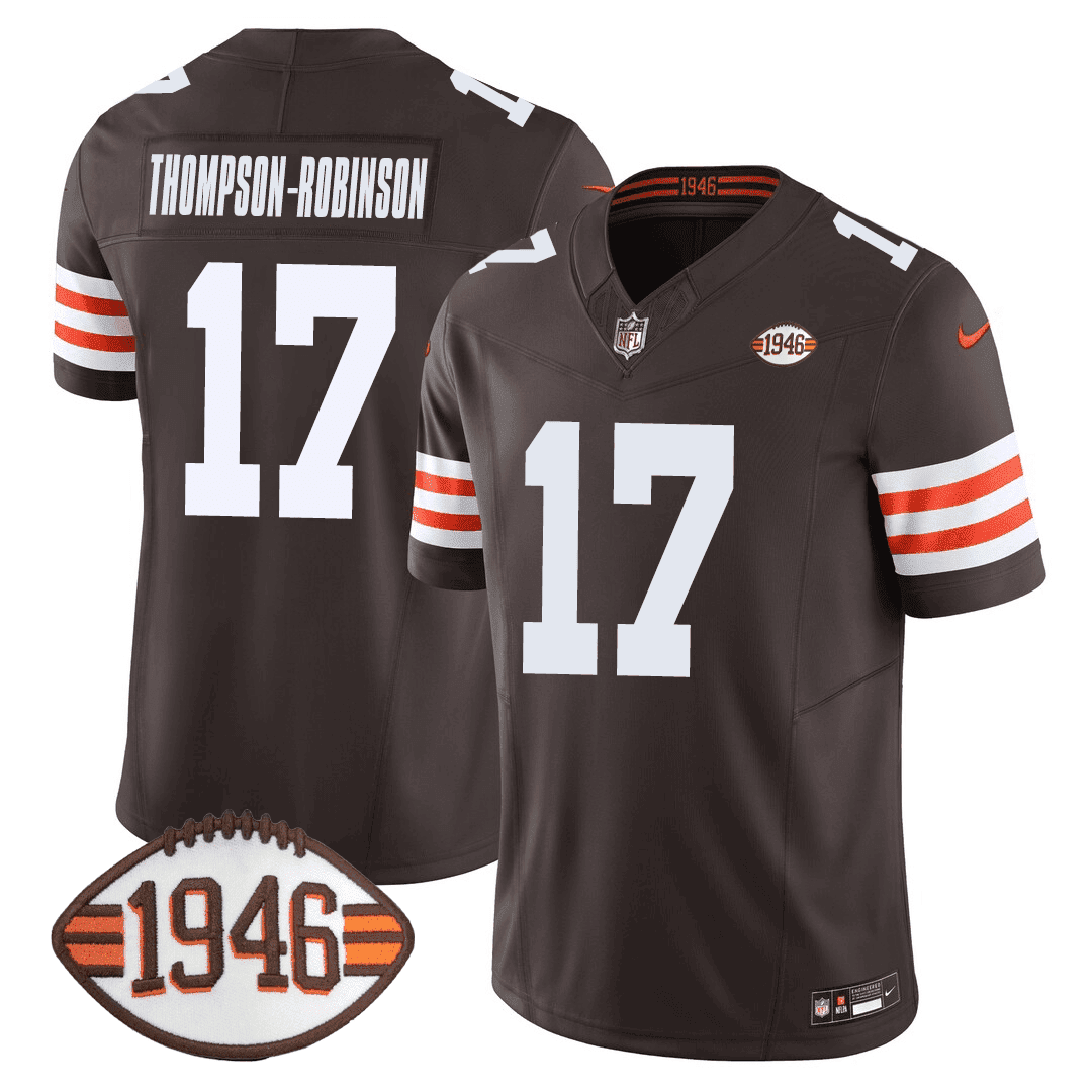 Alternative view of Browns Watson #4 Jersey - Nike Browns Watson #4 Brown 1946 Jersey