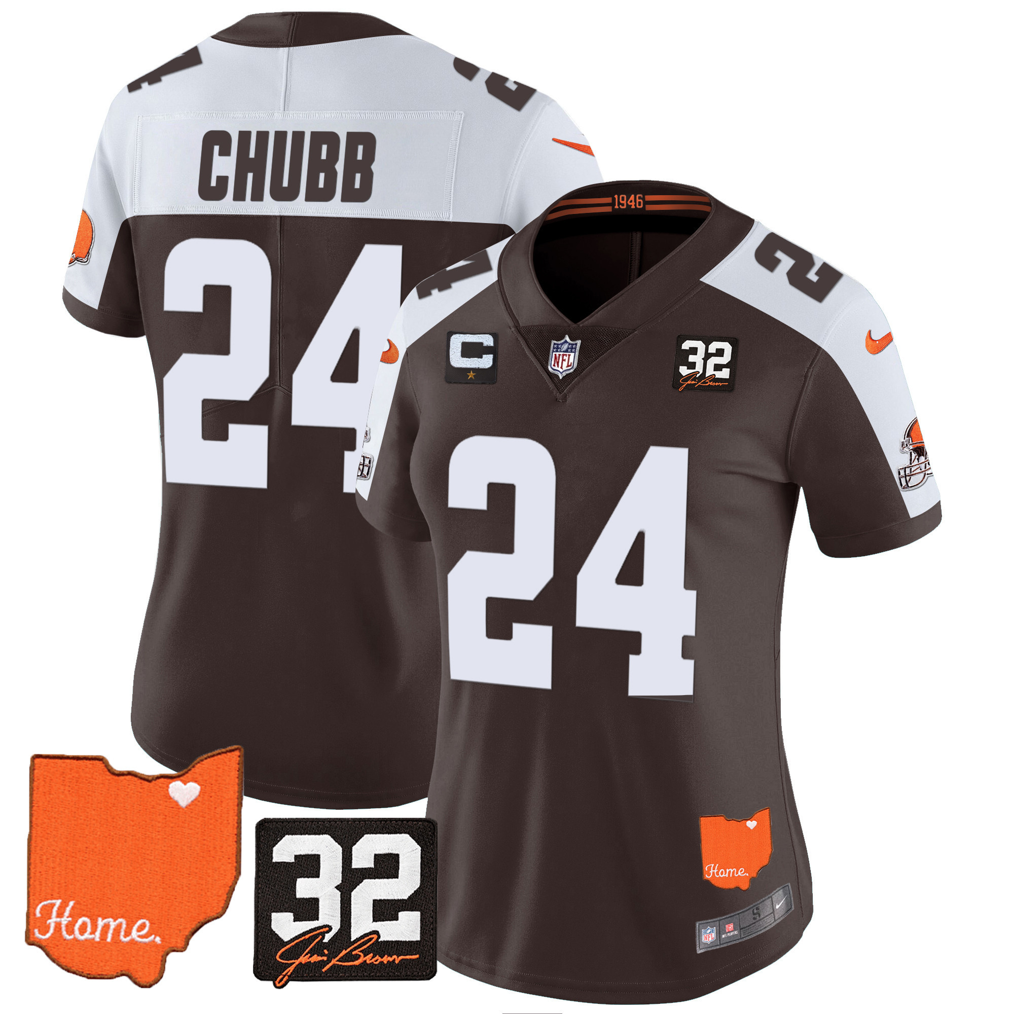 Alternative view of Browns Watson Brown Jersey - Nike - Home Edition