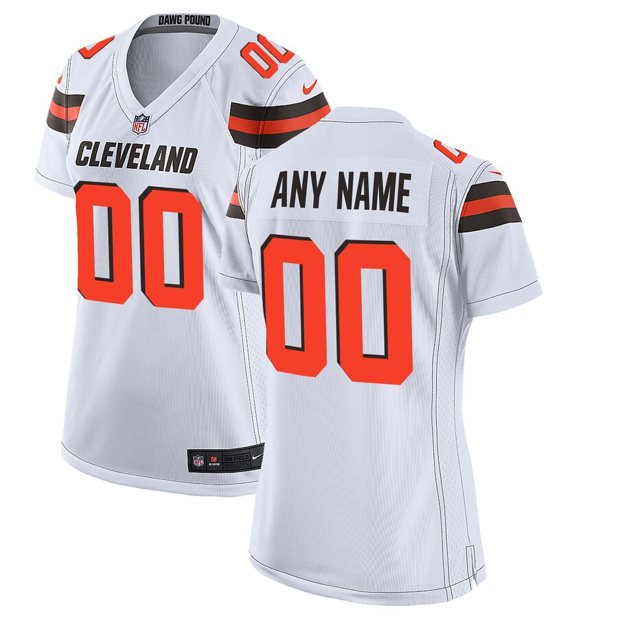 Browns White Custom Jersey nike - Browns White Custom Jersey - Nike