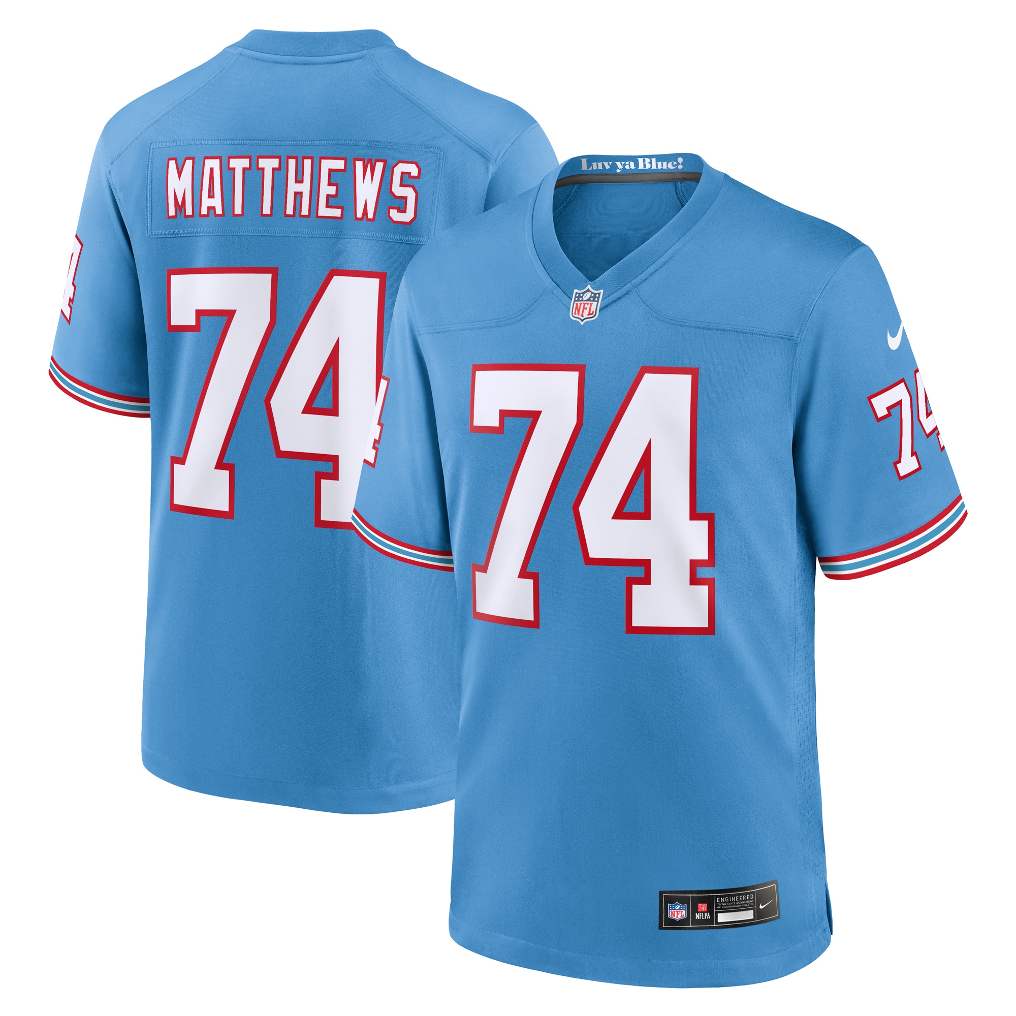 Bruce Matthews Tennessee Titans Retired Player Alternate Game Jersey
