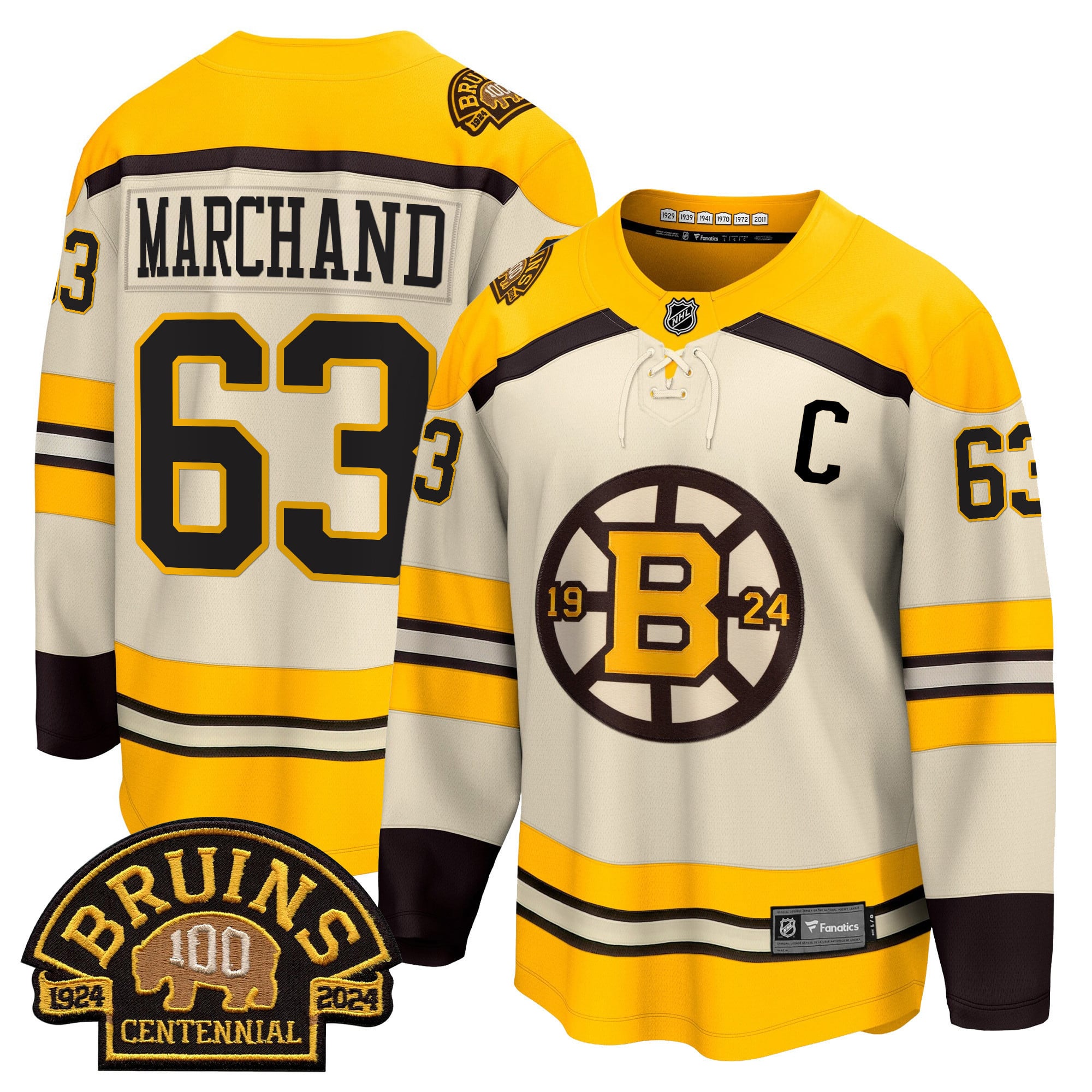 Bruins Marchand Centennial Jersey - Fanatics
