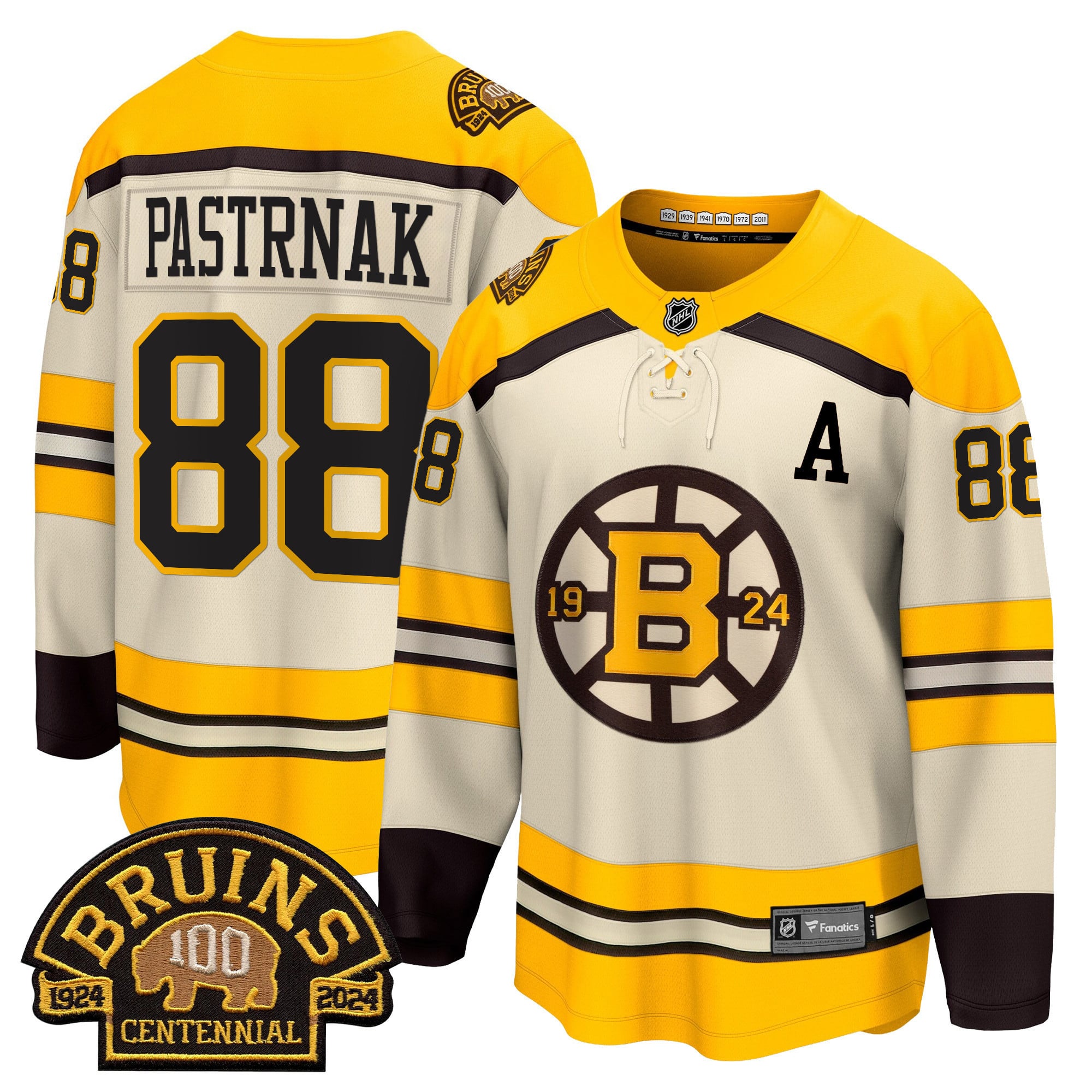 Alternative view of Bruins Marchand Centennial Jersey - Fanatics
