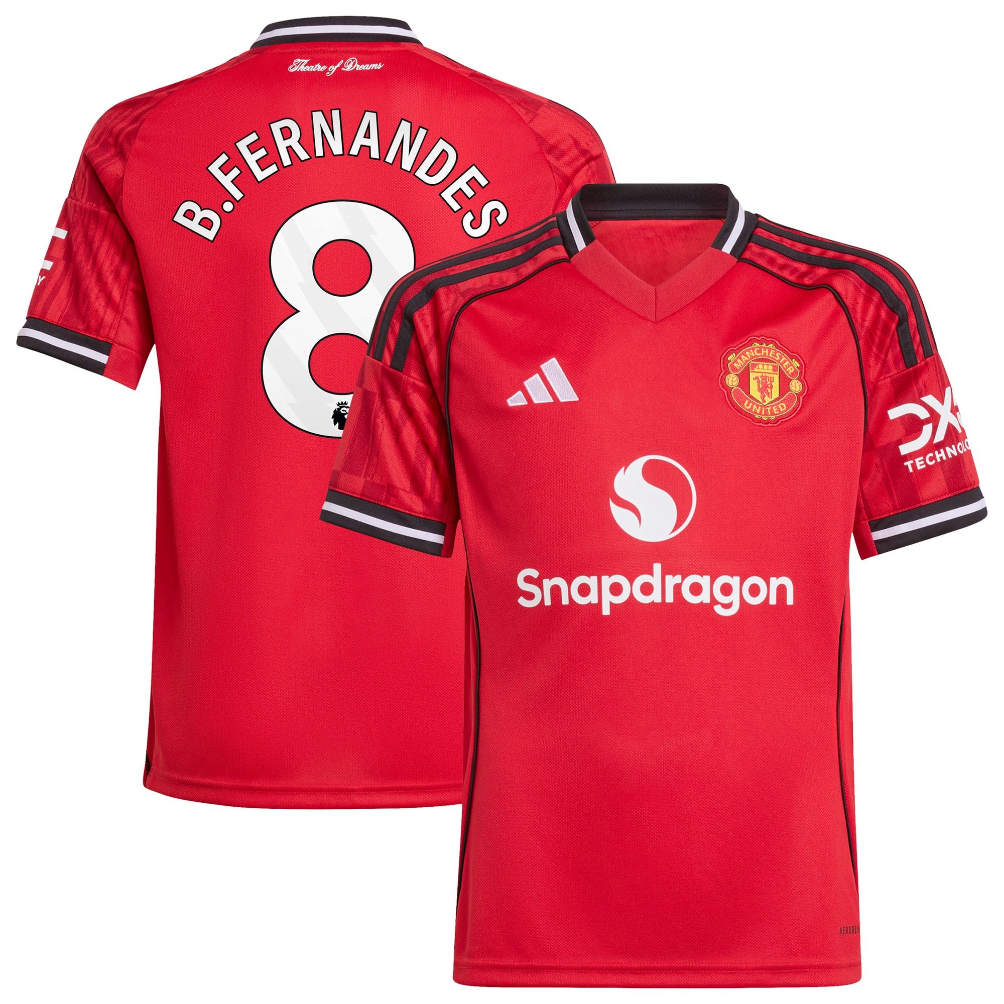 Bruno Fernandes Manchester United Youth Home 2025/26 Player Jersey