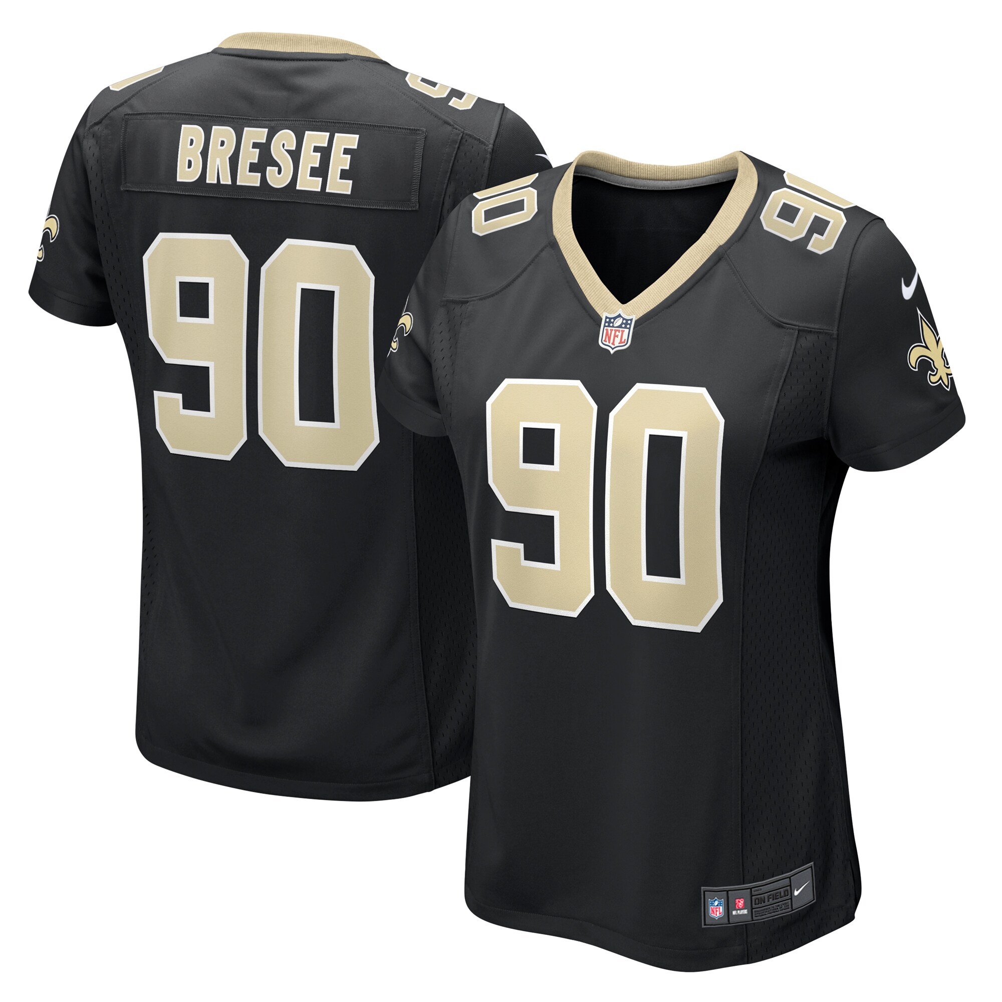 Bryan Bresee New Orleans Saints Women's Game Jersey - Black