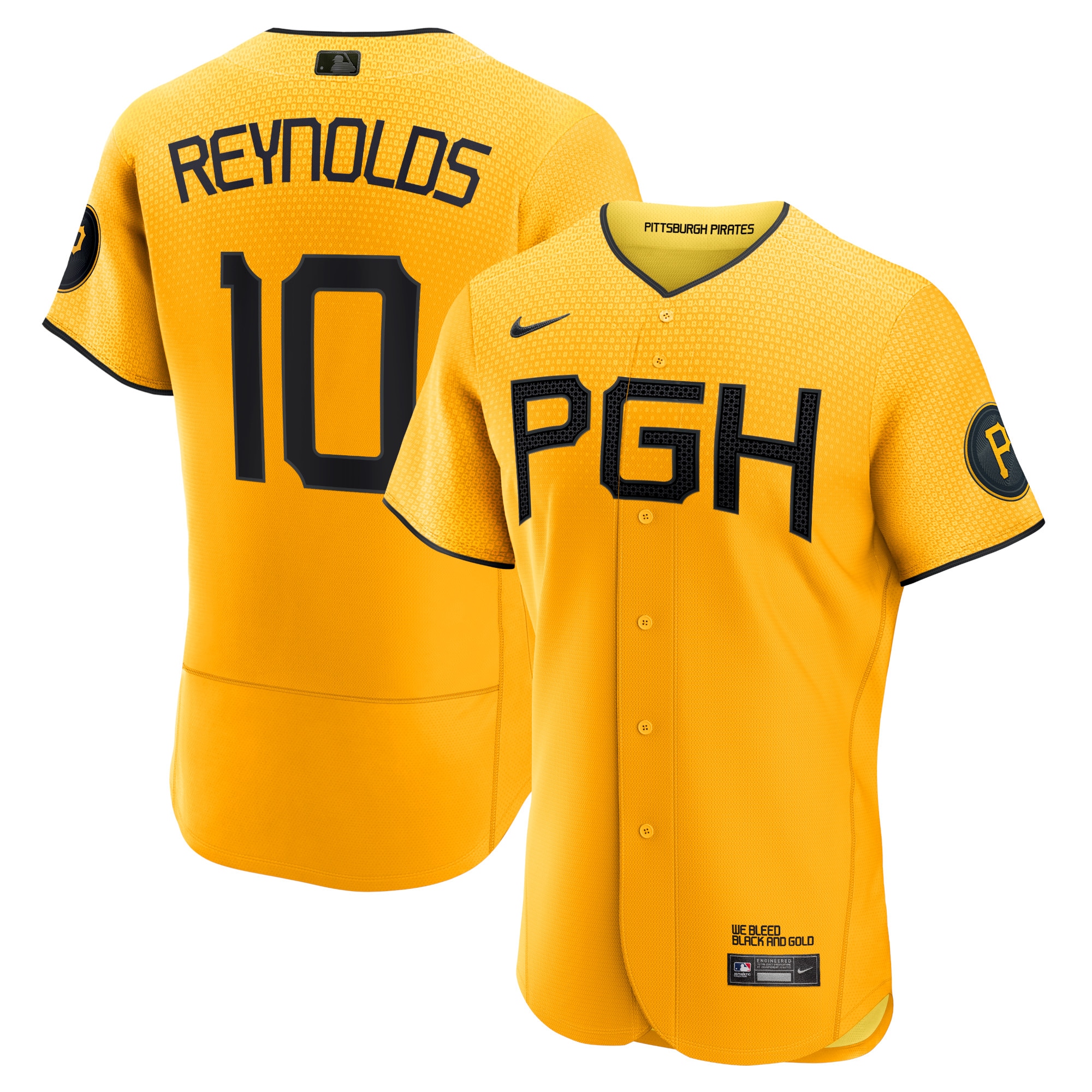 Bryan Reynolds Pittsburgh Pirates City Connect Player Jersey - Gold