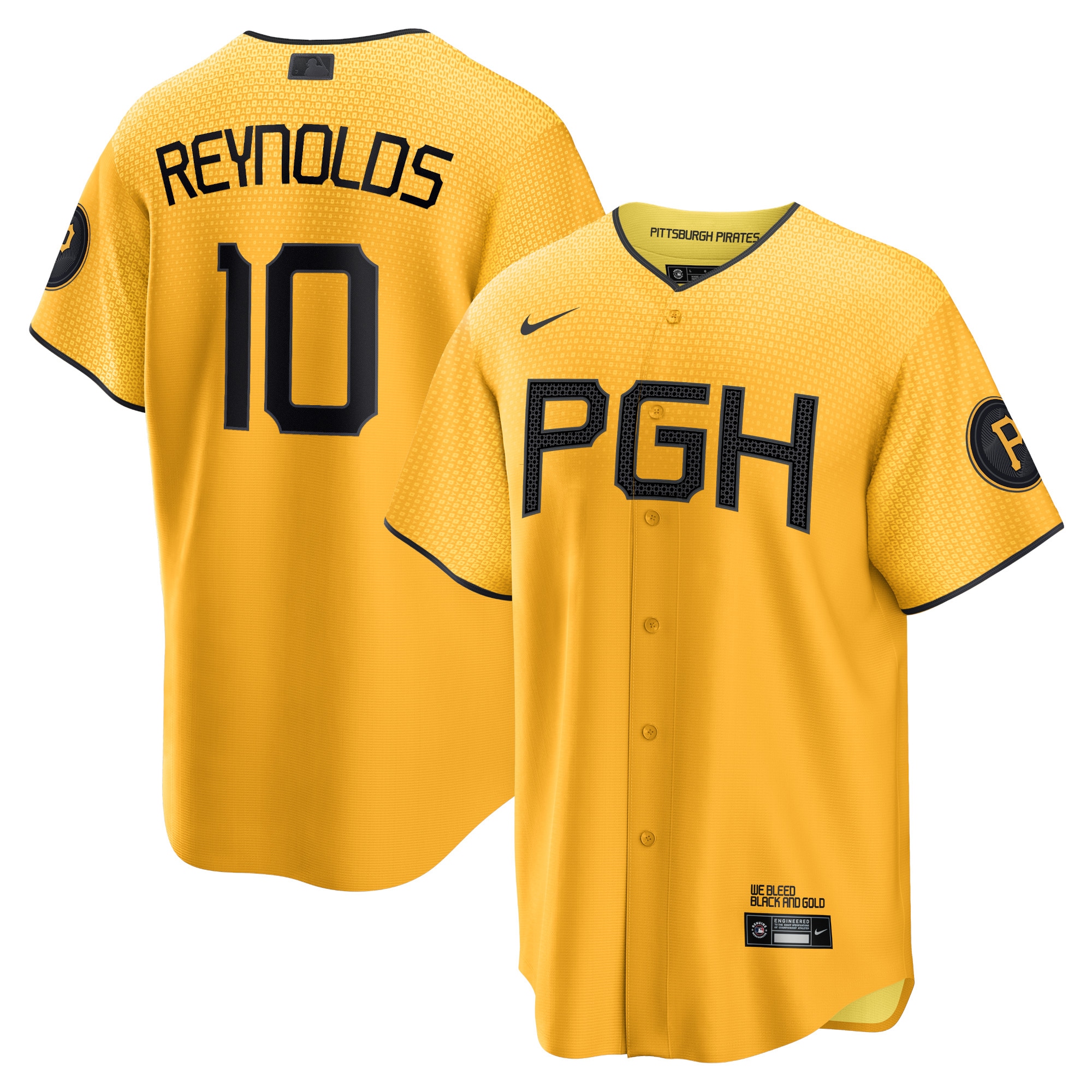 Bryan Reynolds Pittsburgh Pirates City Connect Player Jersey - Gold