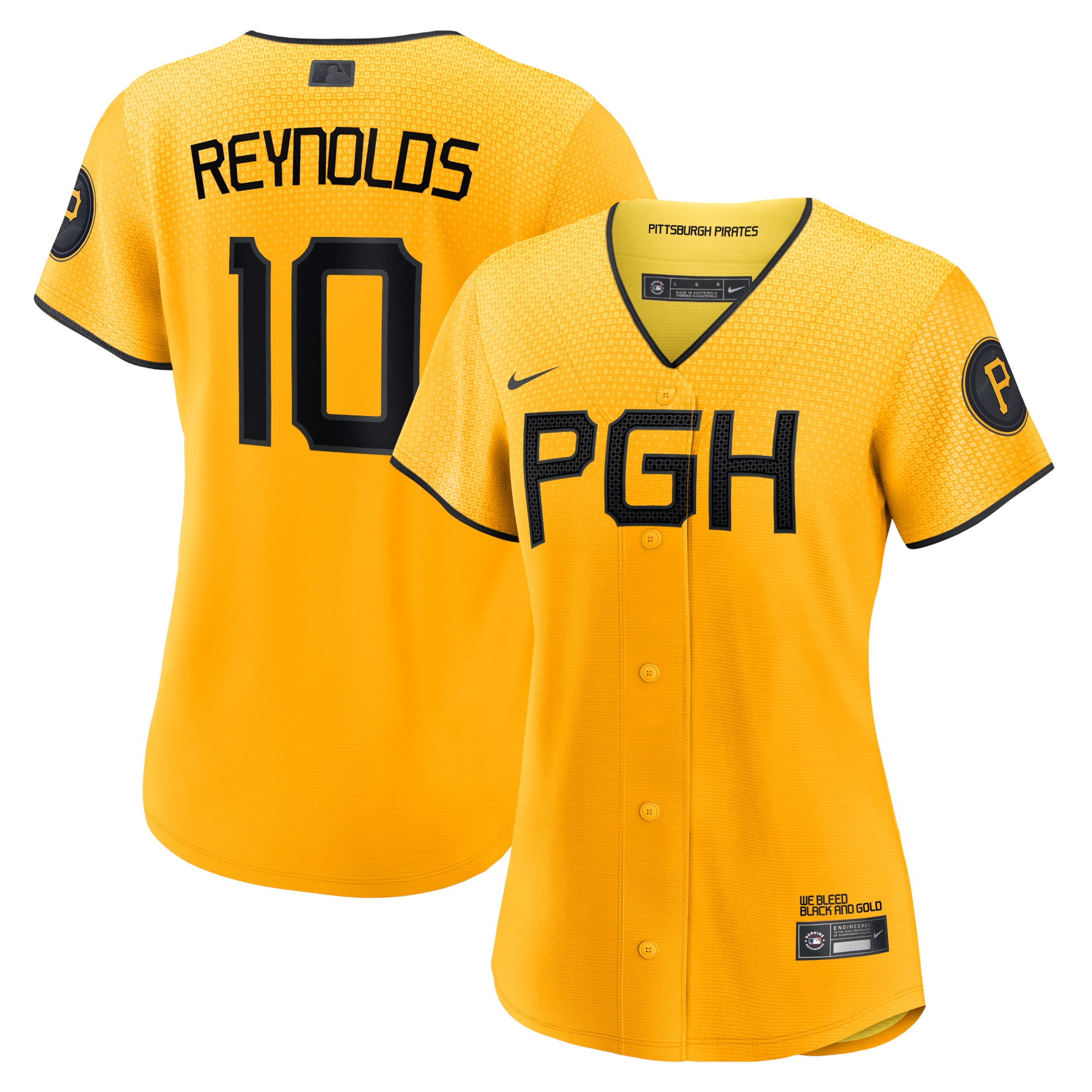 Bryan Reynolds Pittsburgh Pirates Women's City Connect Player Jersey - Gold