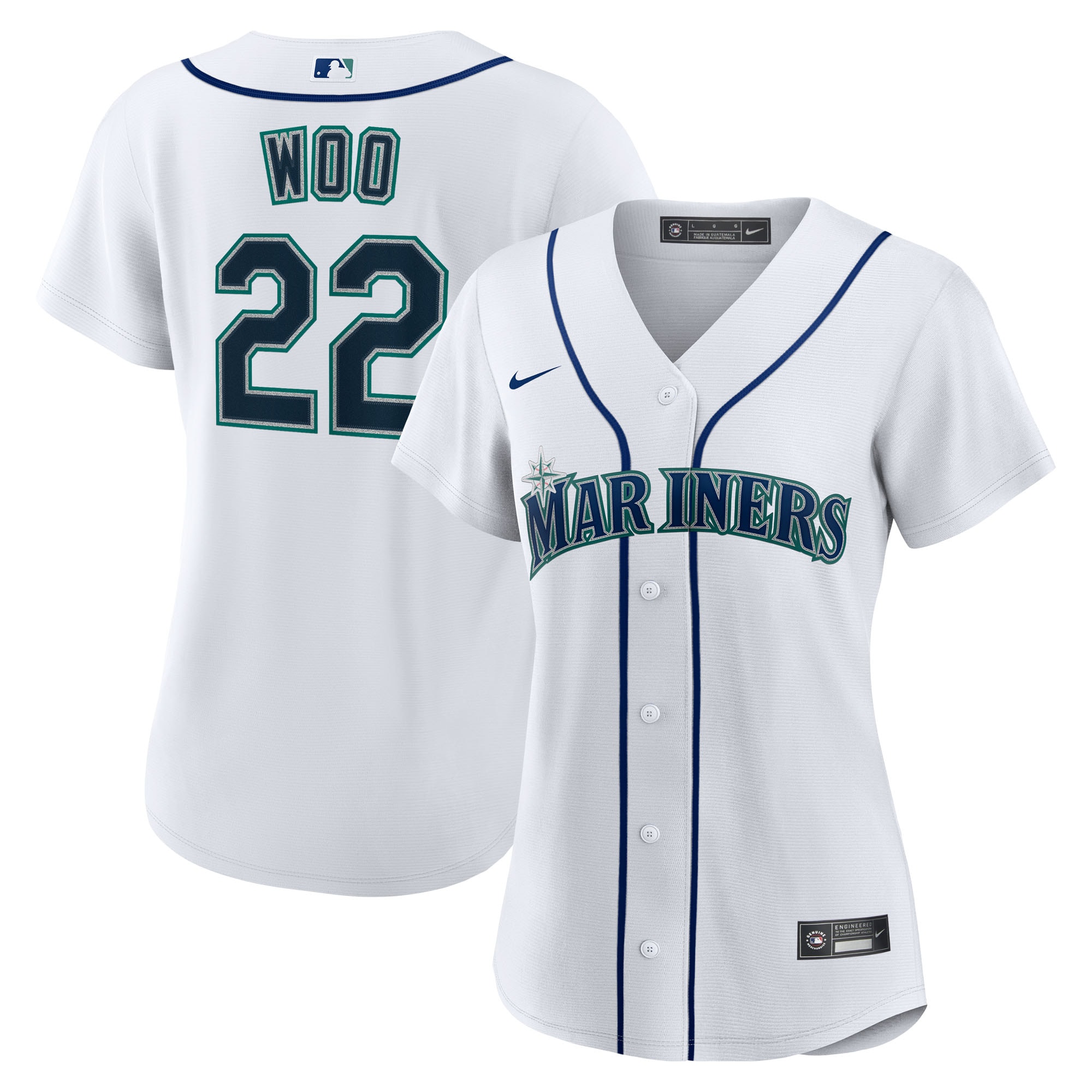 Bryan Woo Seattle Mariners Women's Home Jersey - White