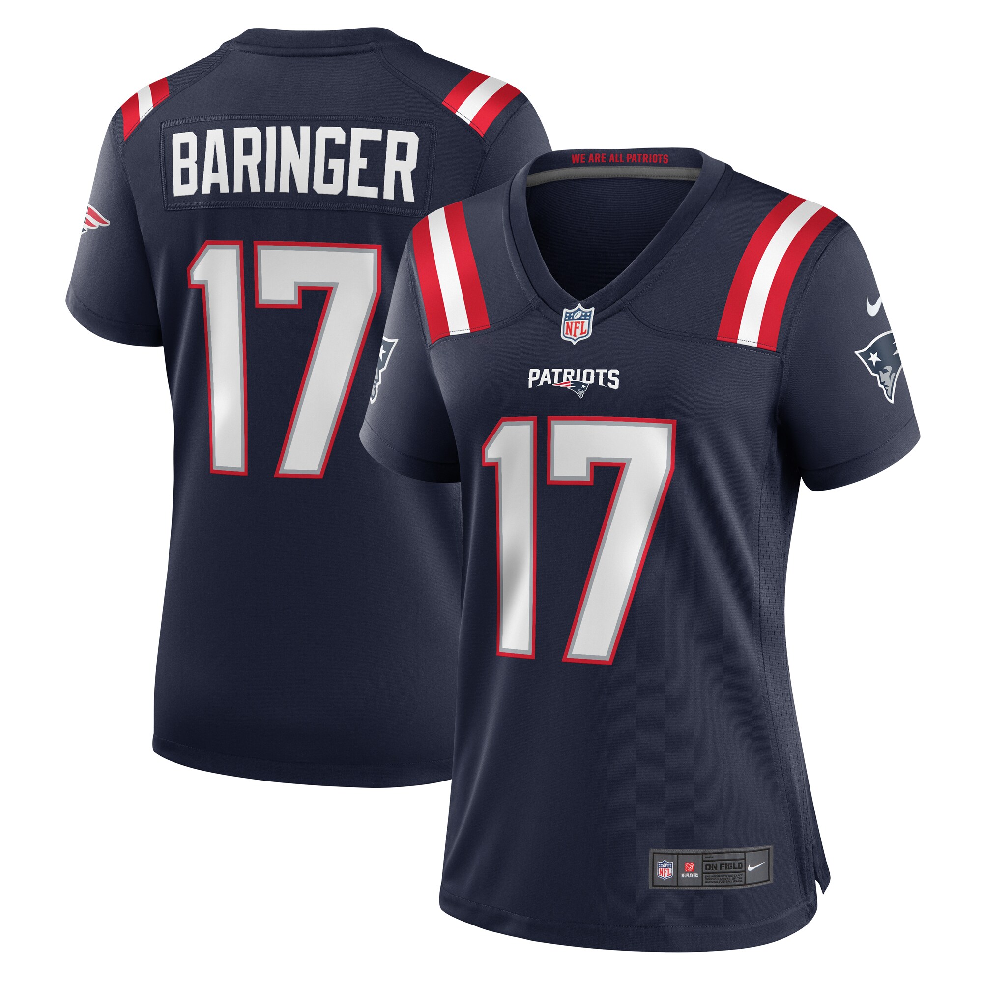 Bryce Baringer New England Patriots Women's Game Jersey - Navy