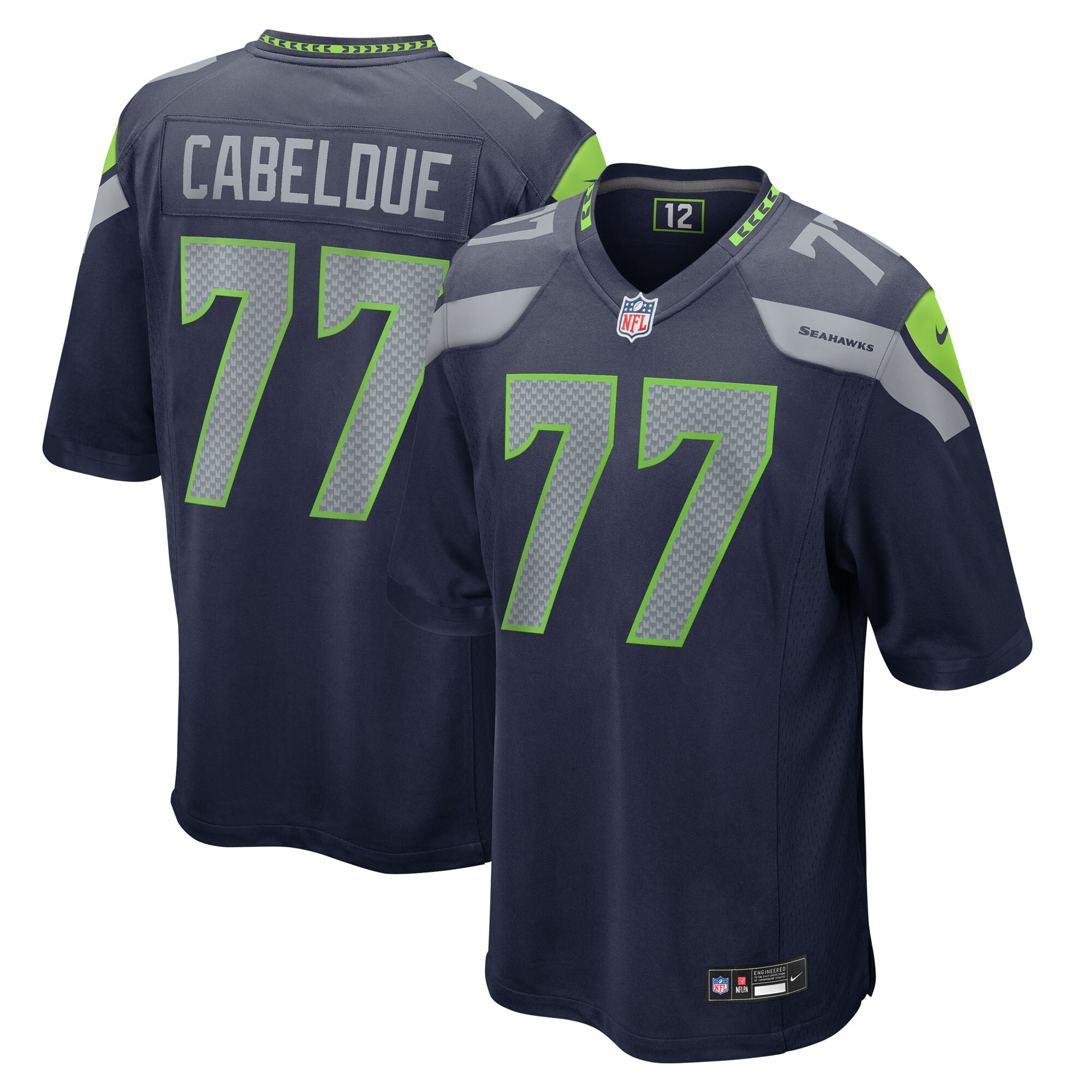 Bryce Cabeldue Seattle Seahawks Team Game Jersey - College Navy