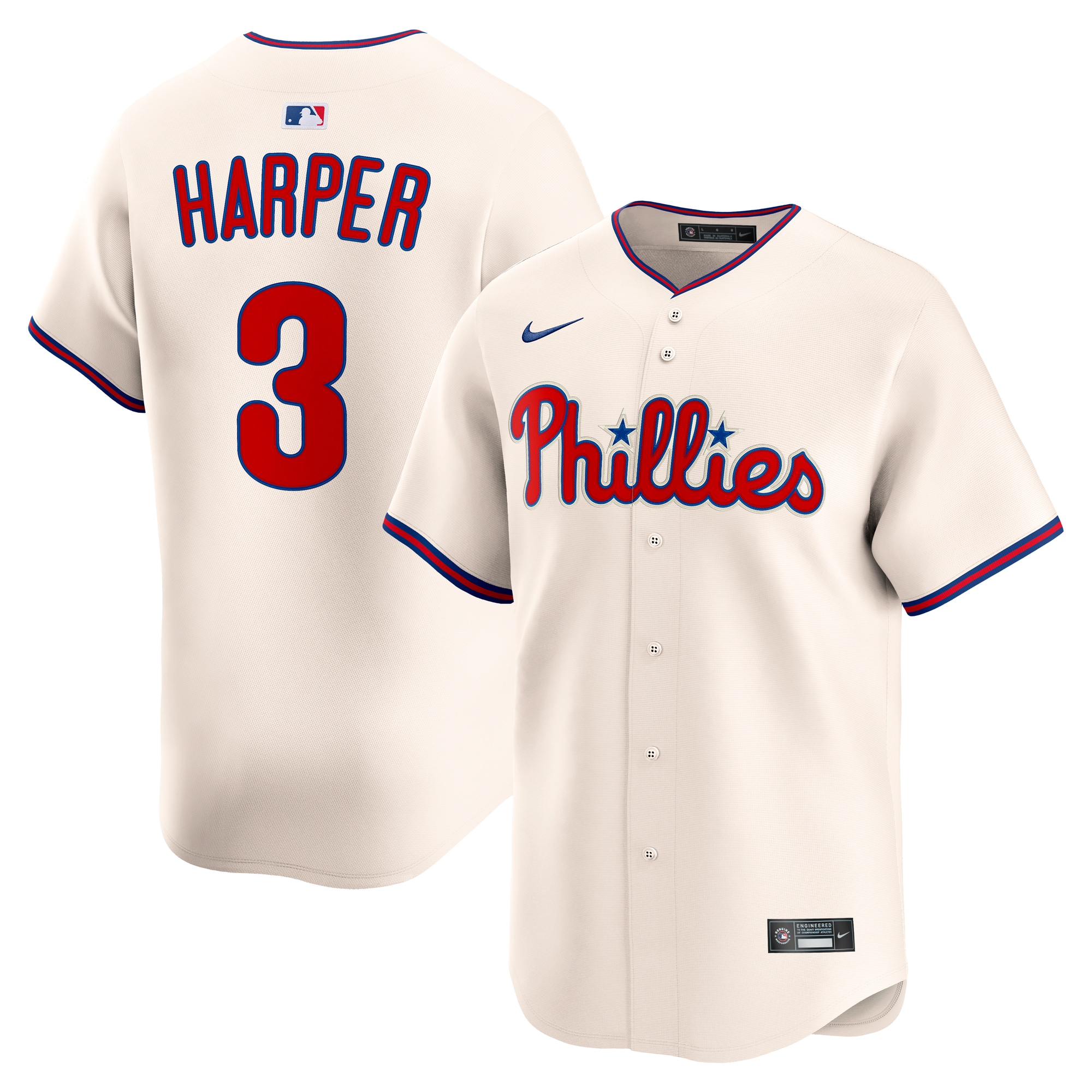 Bryce Harper Philadelphia Phillies Alternate Limited Jersey - Cream