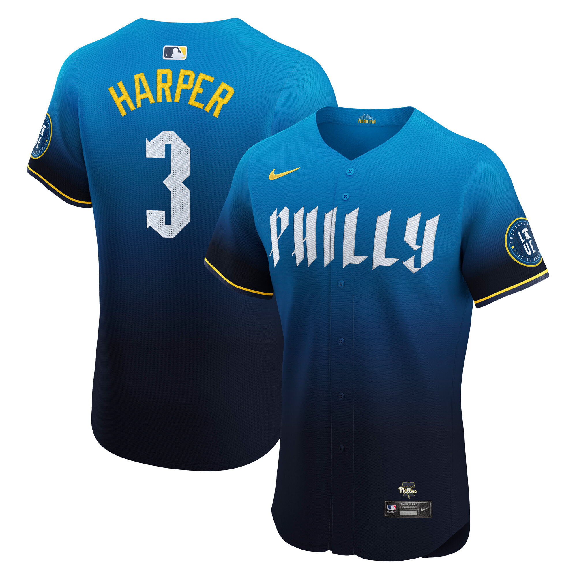 Bryce Harper Philadelphia Phillies City Connect Elite Jersey - Navy