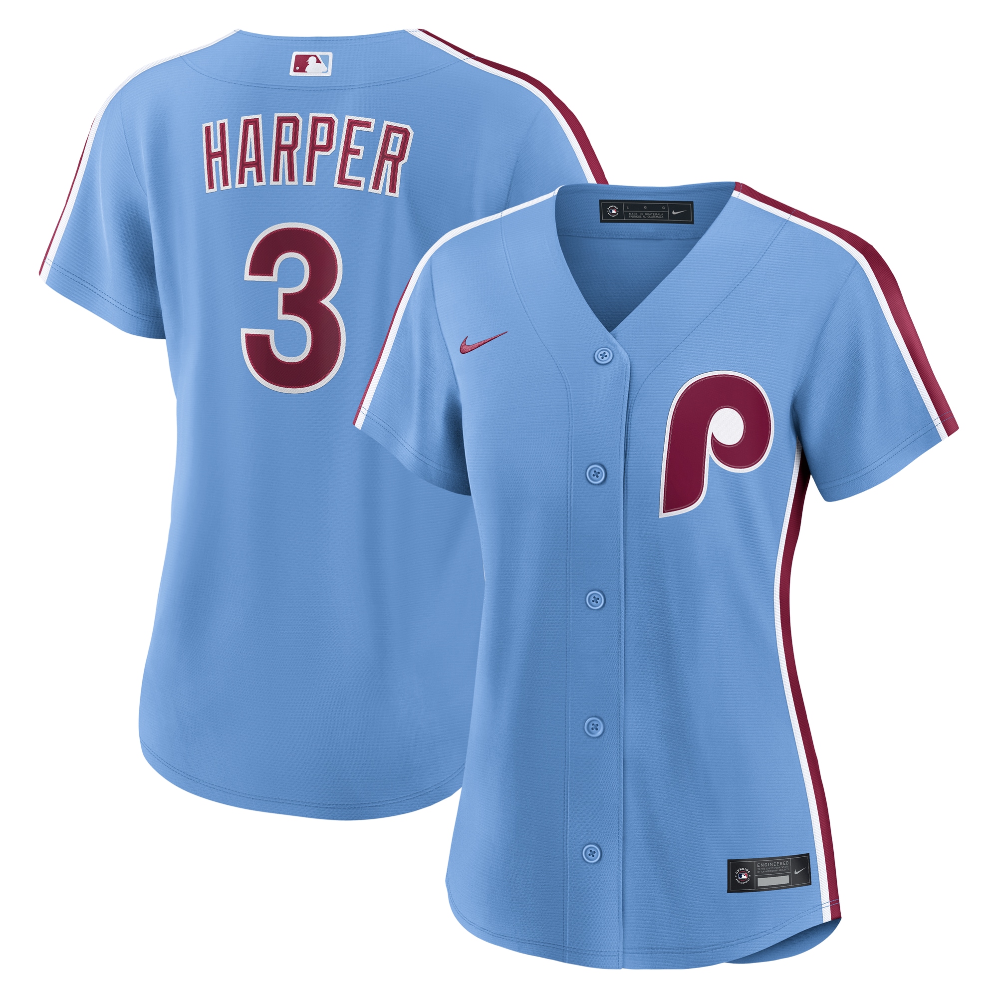 Bryce Harper Philadelphia Phillies Women's Alternate Jersey - Light Blue