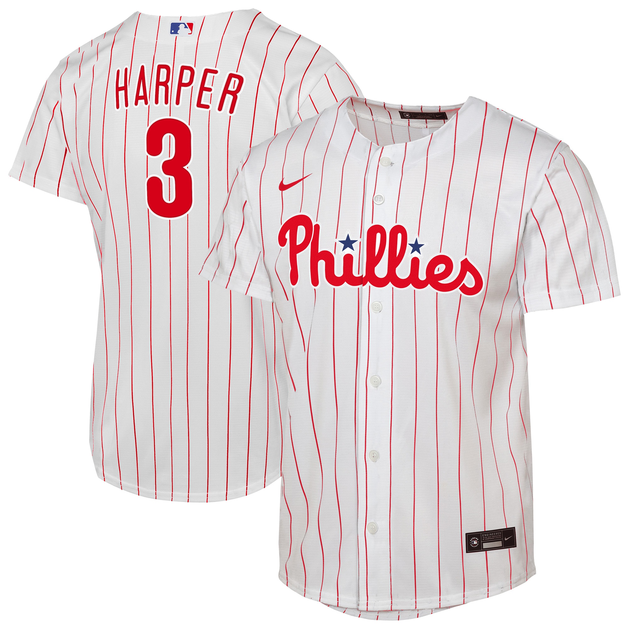 Bryce Harper Philadelphia Phillies Youth Home Player Jersey - White