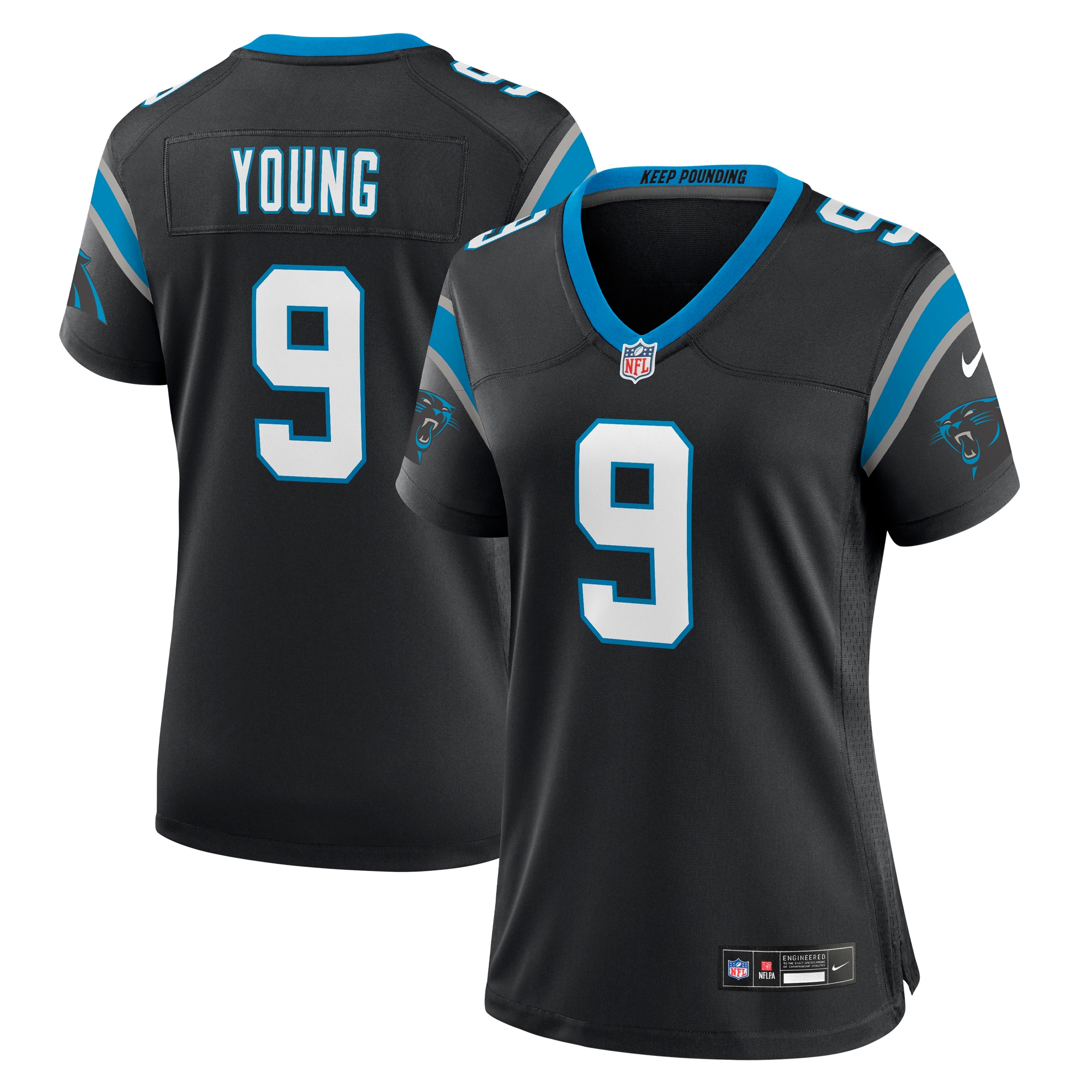 Bryce Young Carolina Panthers Women's Team Game Jersey - Black