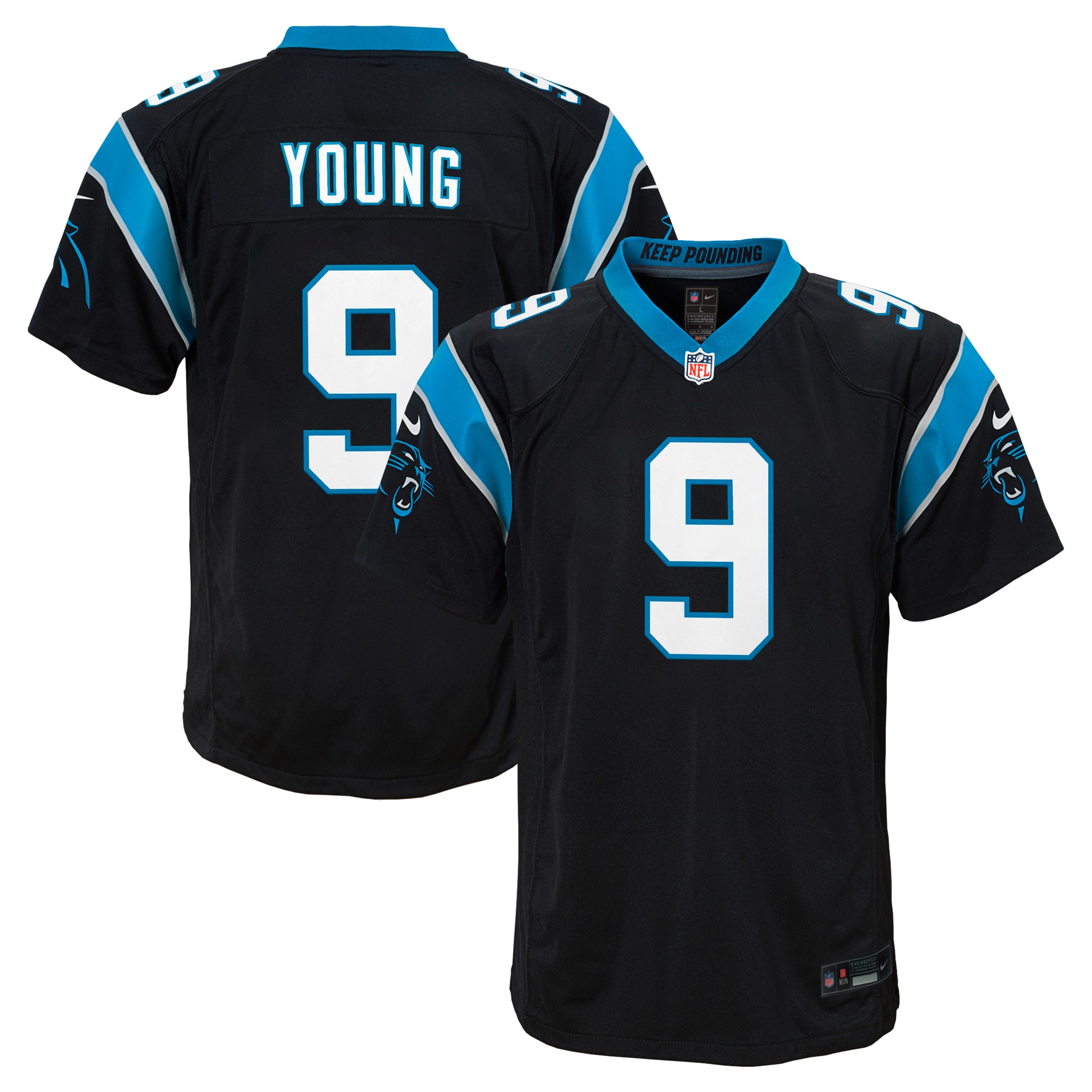 Bryce Young Carolina Panthers Youth Game Jersey
