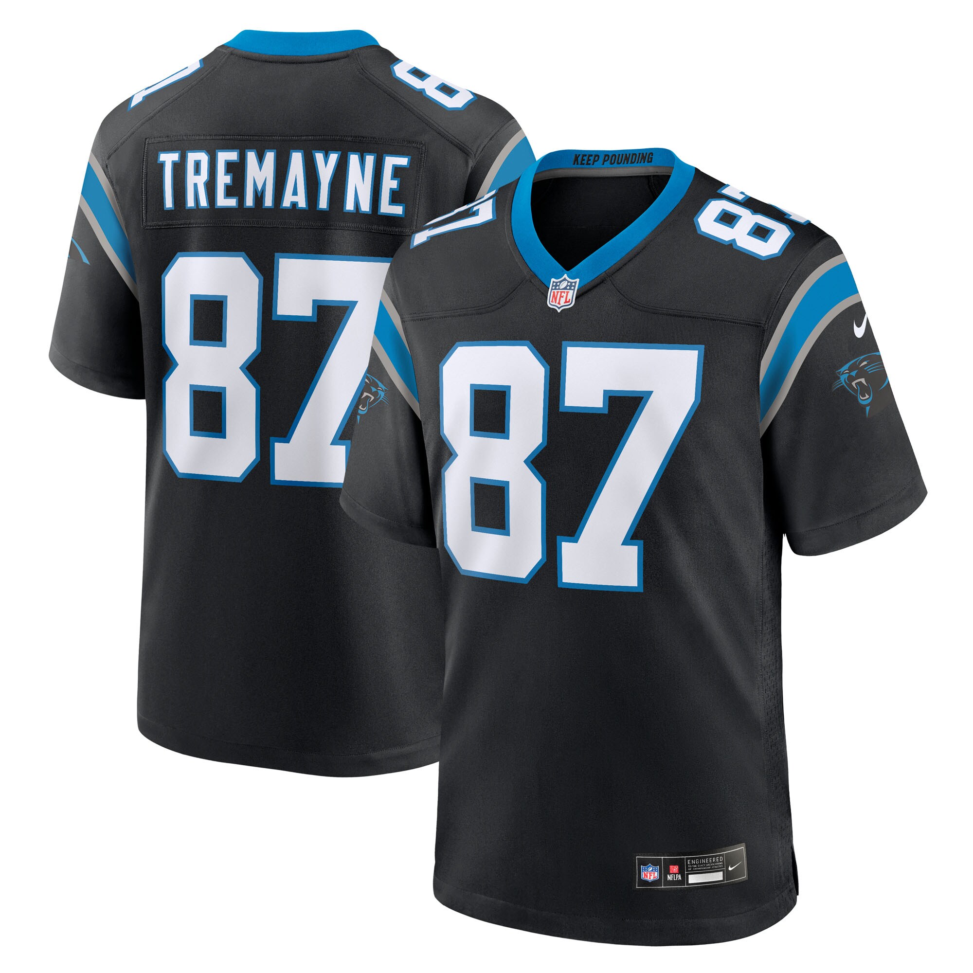 Brycen Tremayne Carolina Panthers Team Game Jersey - Black