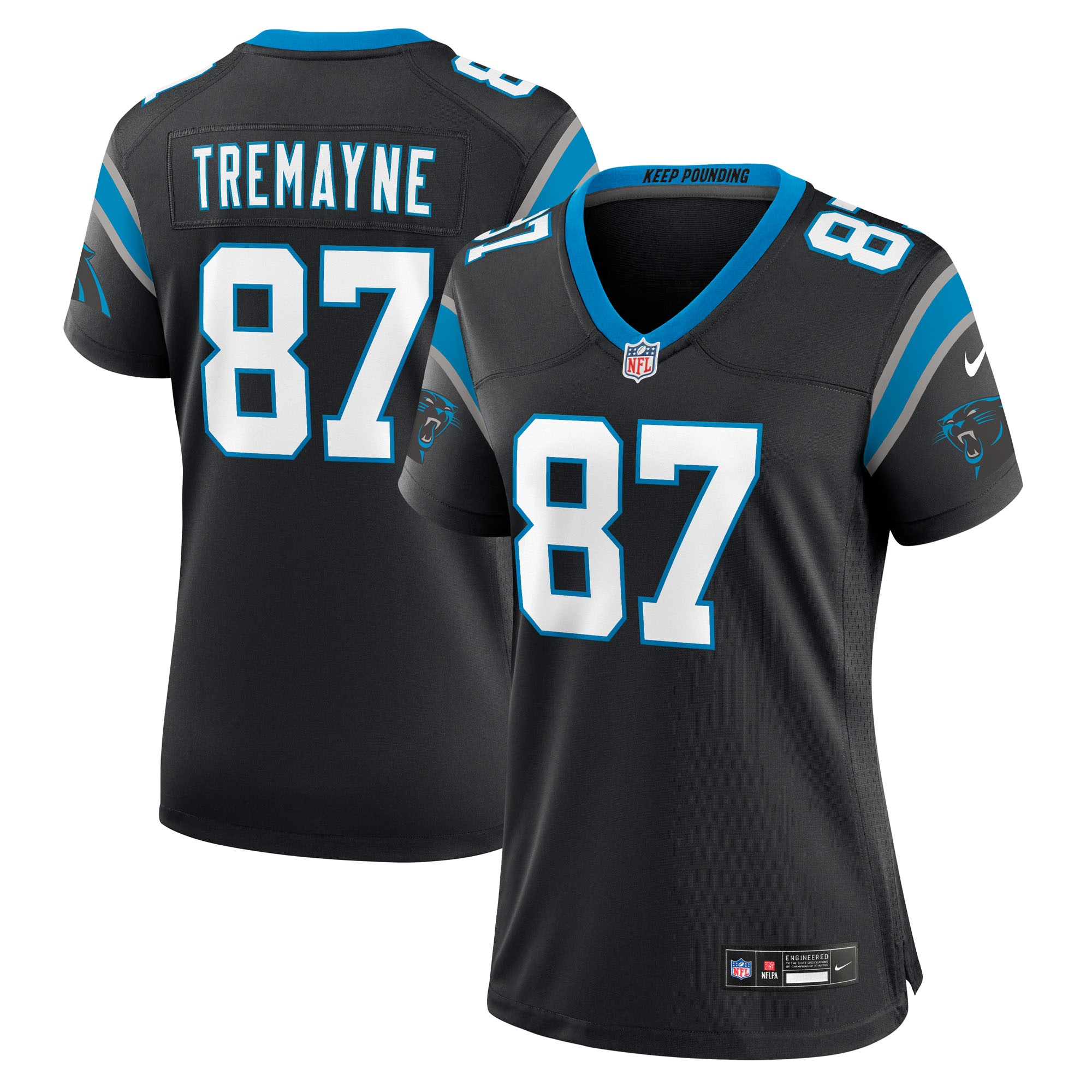 Brycen Tremayne Carolina Panthers Women's Team Game Jersey - Black