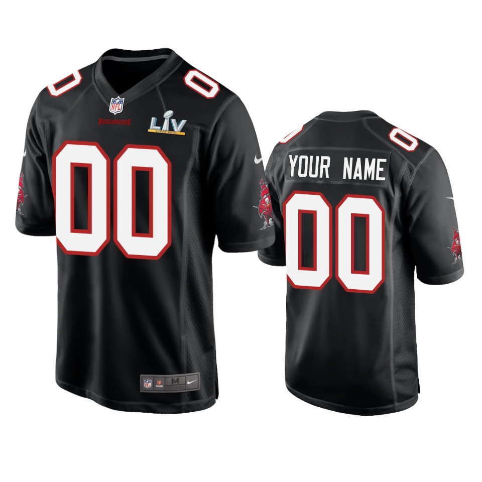 Buccaneers Black Custom Jersey nike - Nike Buccaneers Black Custom