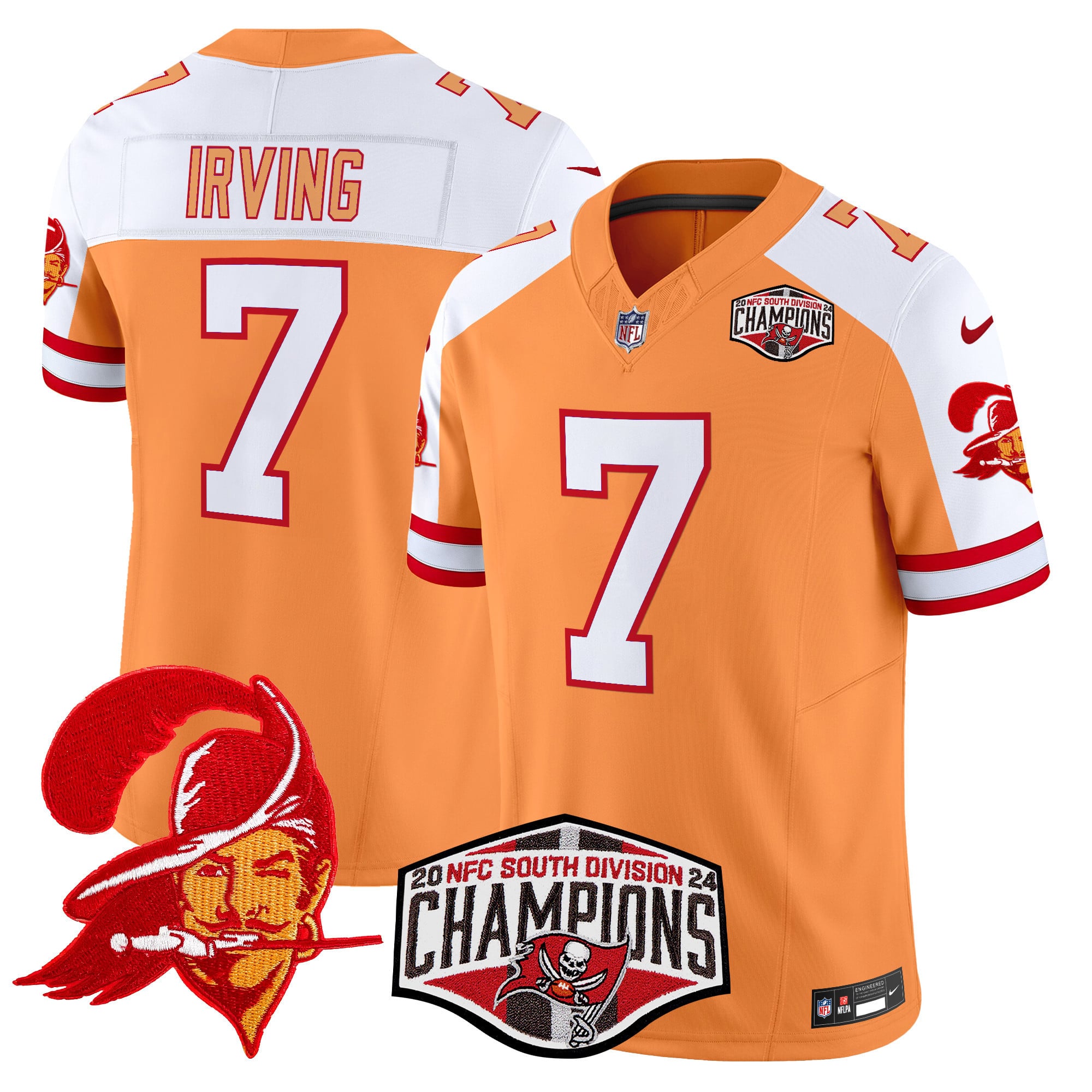 Alternative view of Buccaneers Mayfield #6 Orange Jersey - Nike Tampa Bay