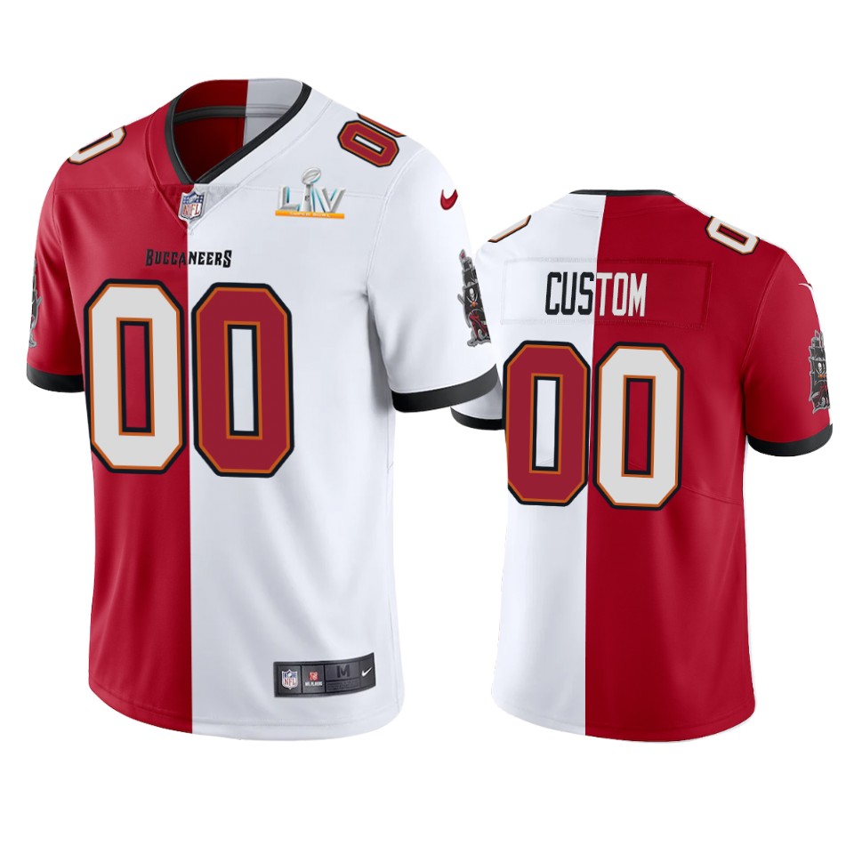 Buccaneers Split Custom Jersey - Nike Buccaneers Split Jersey - Custom
