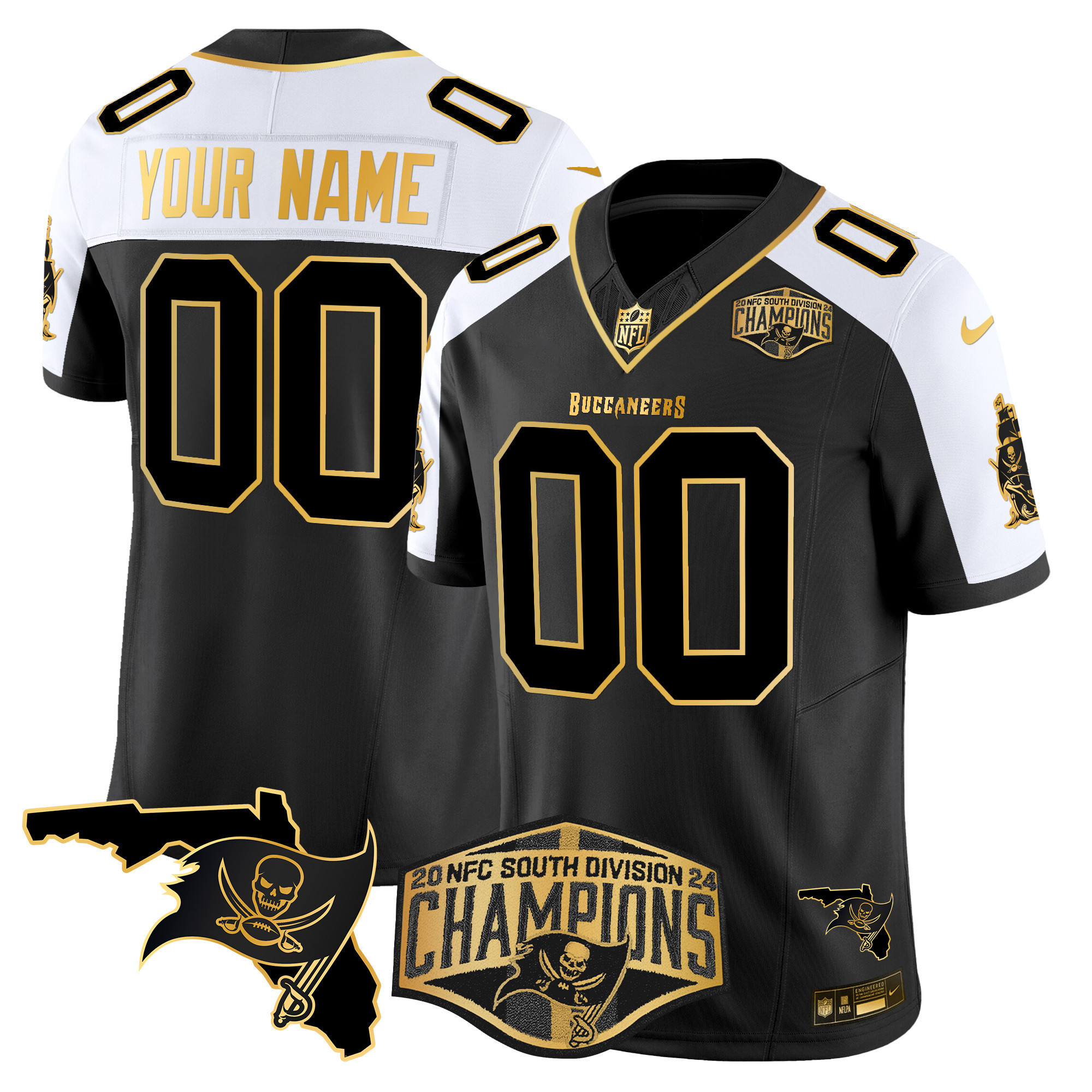 Buccaneers Super Bowl Jersey - Nike Buccaneers Black & White Super