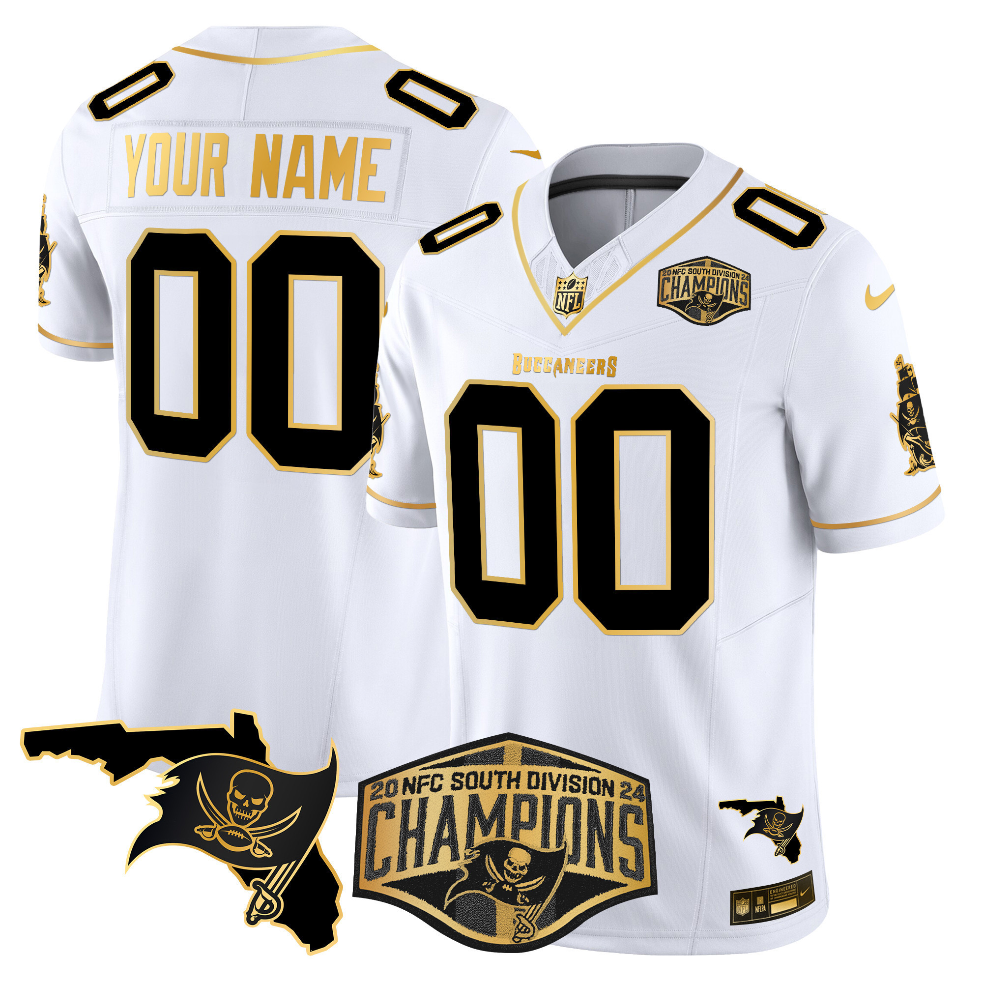 Alternative view of Buccaneers Super Bowl Jersey - Nike Buccaneers Black & White Super