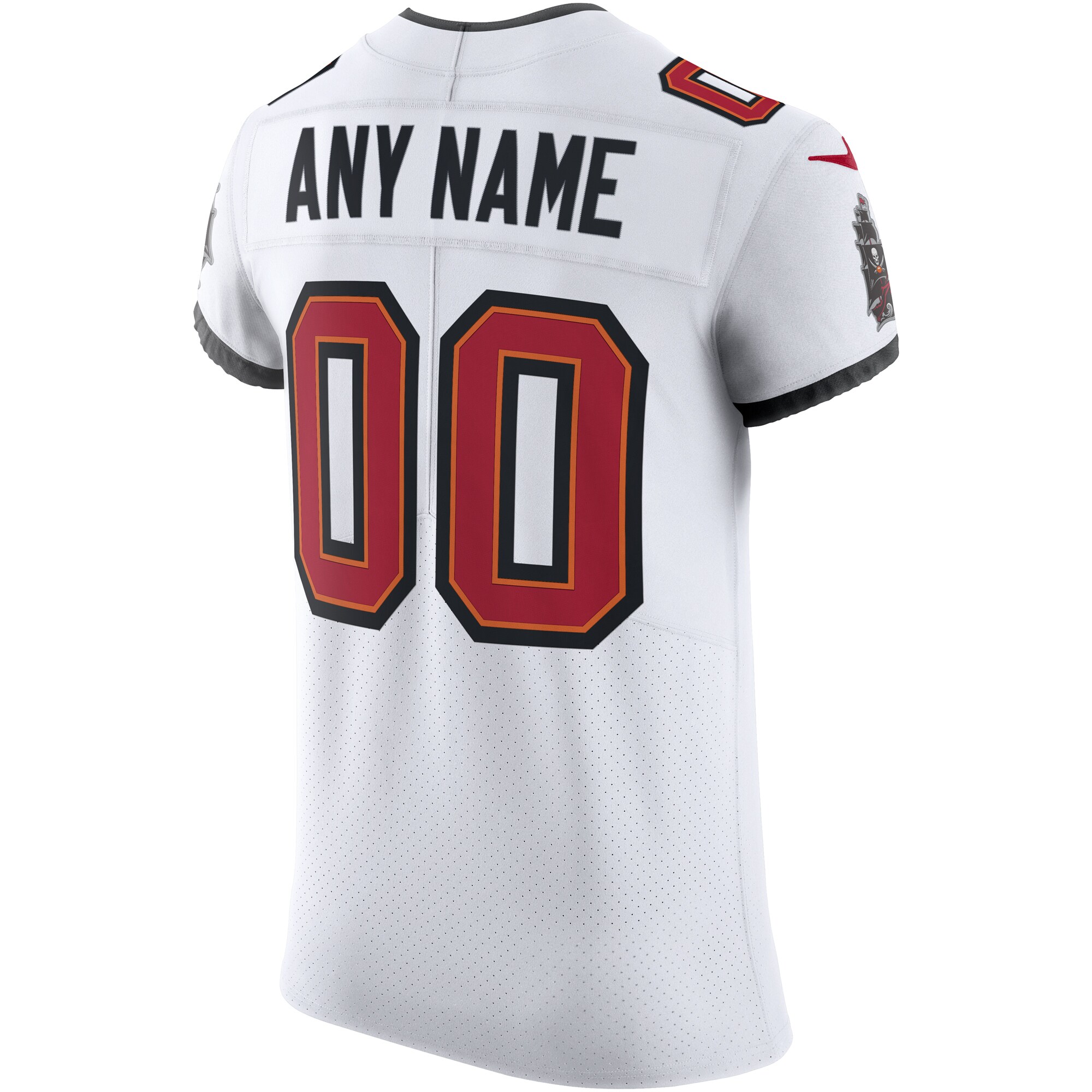 Alternative view of Buccaneers White Custom Jersey nike design - Nike Buccaneers White