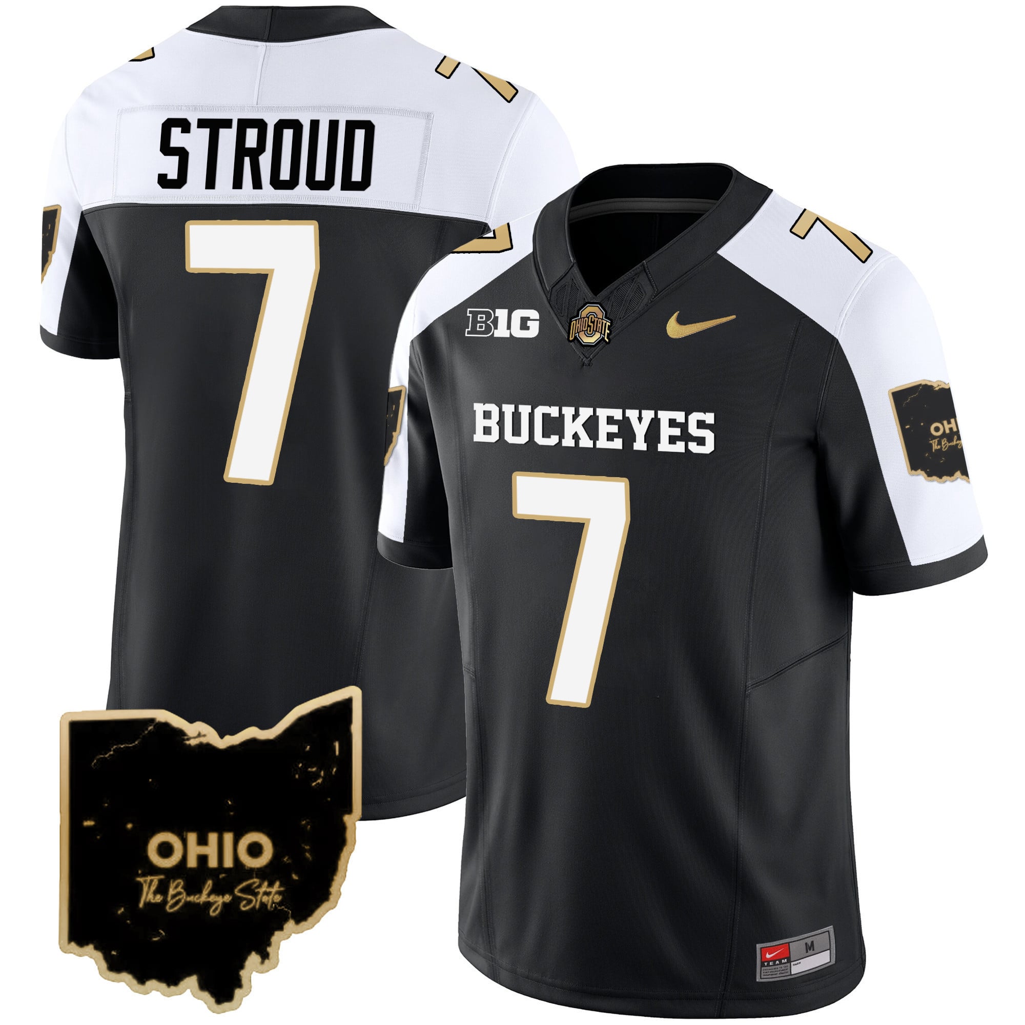 Alternative view of Buckeyes Harrison Jr Black Jersey - Nike Buckeyes Harrison Jr. #18