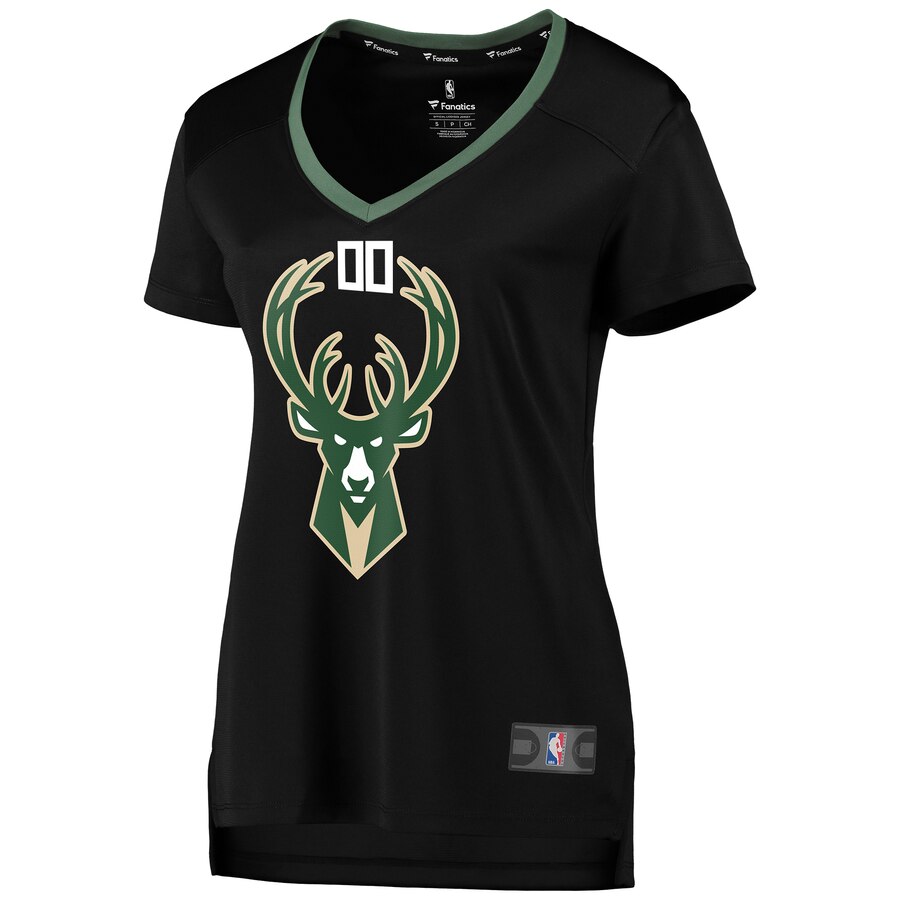 Alternative view of Bucks Black Custom Jersey fanatics - Fanatics Bucks Black Custom 2