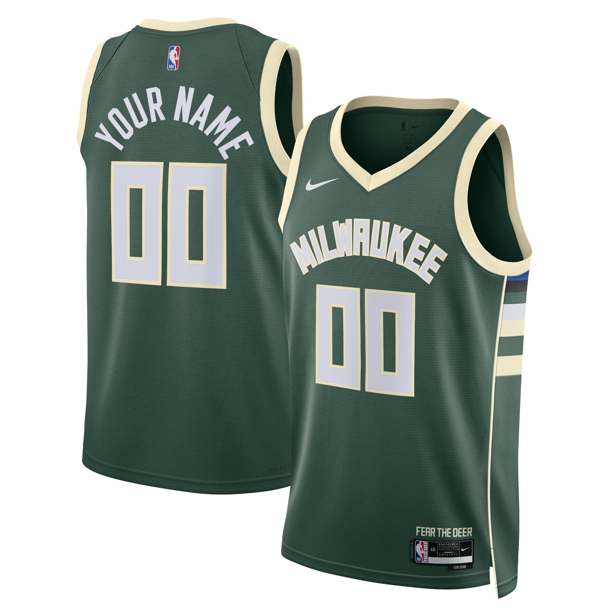 Bucks Green Icon Custom Jersey - Nike Bucks Green Icon Edition Custom