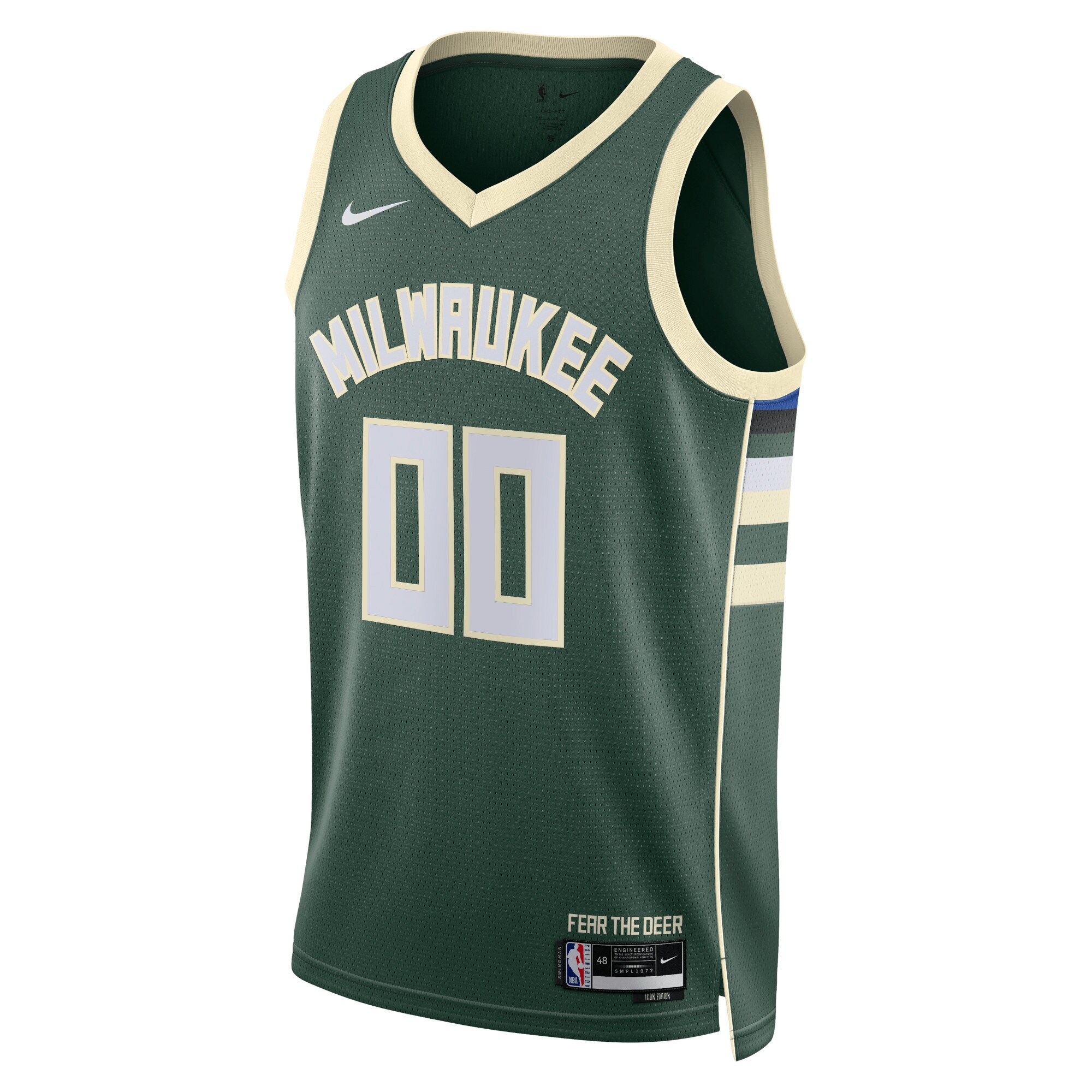 Alternative view of Bucks Green Icon Custom Jersey - Nike Bucks Green Icon Edition Custom