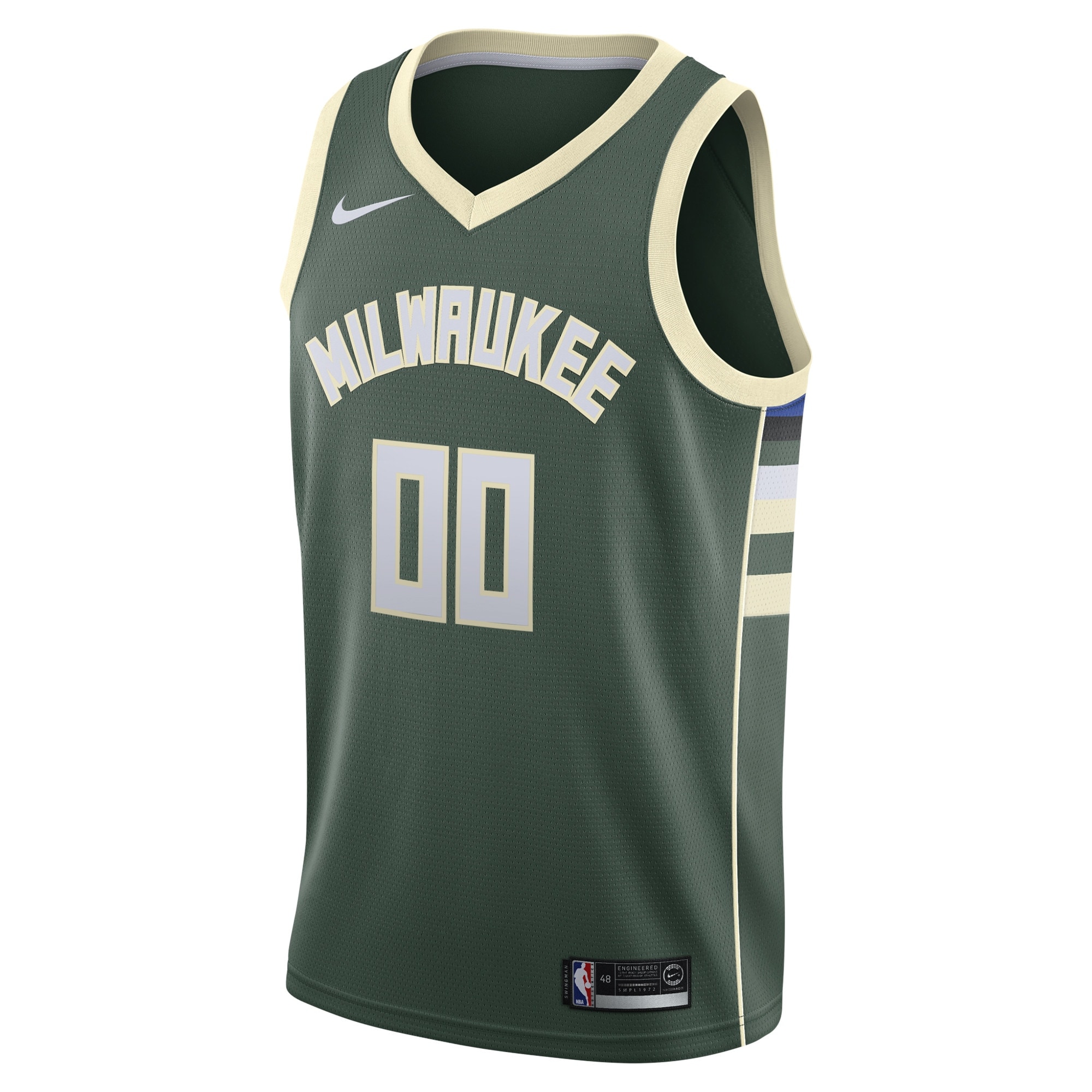 Alternative view of Bucks Olive Green Jersey - Nike Bucks Olive Green Custom Jersey