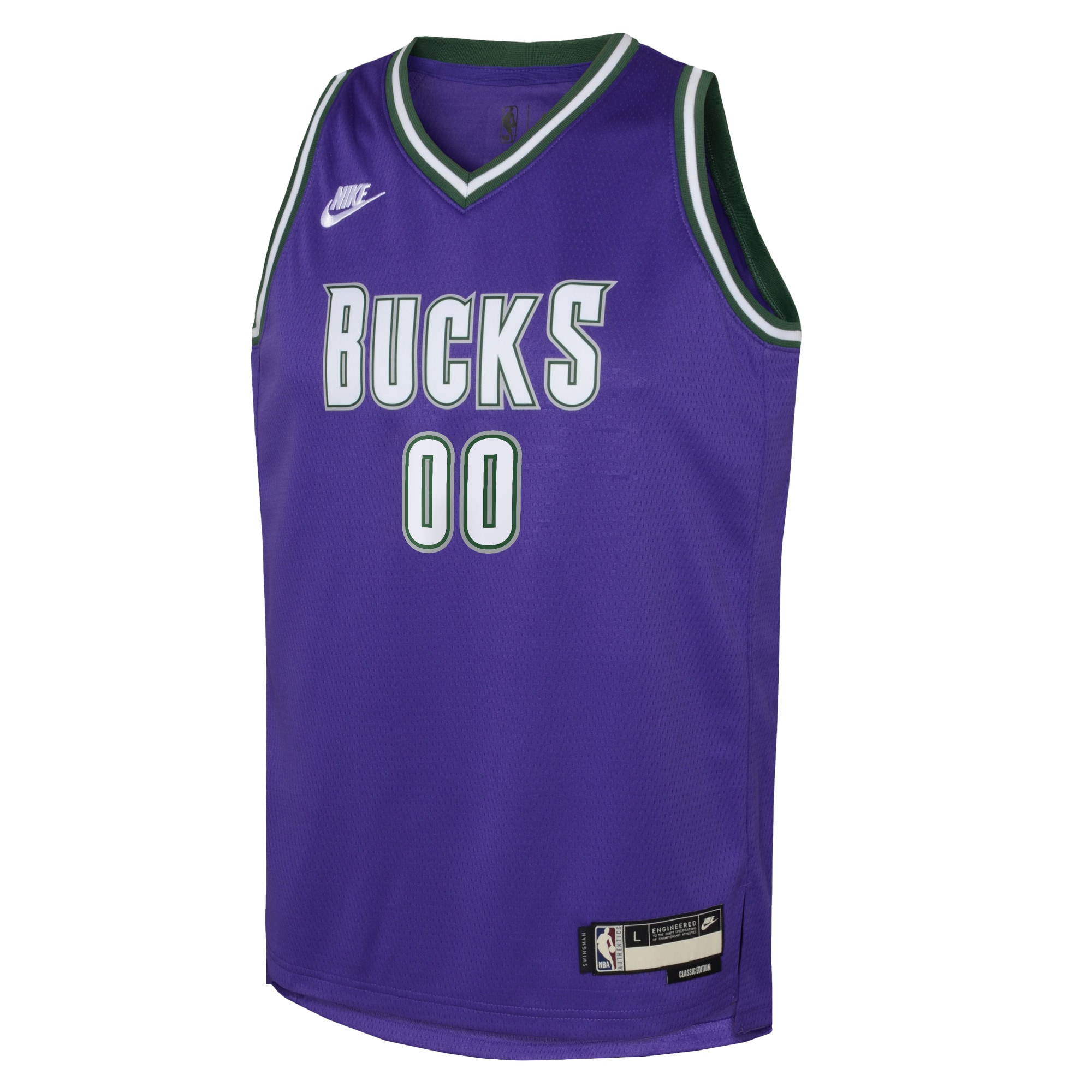 Alternative view of Bucks Purple Custom Jersey - Nike - Classic Edition