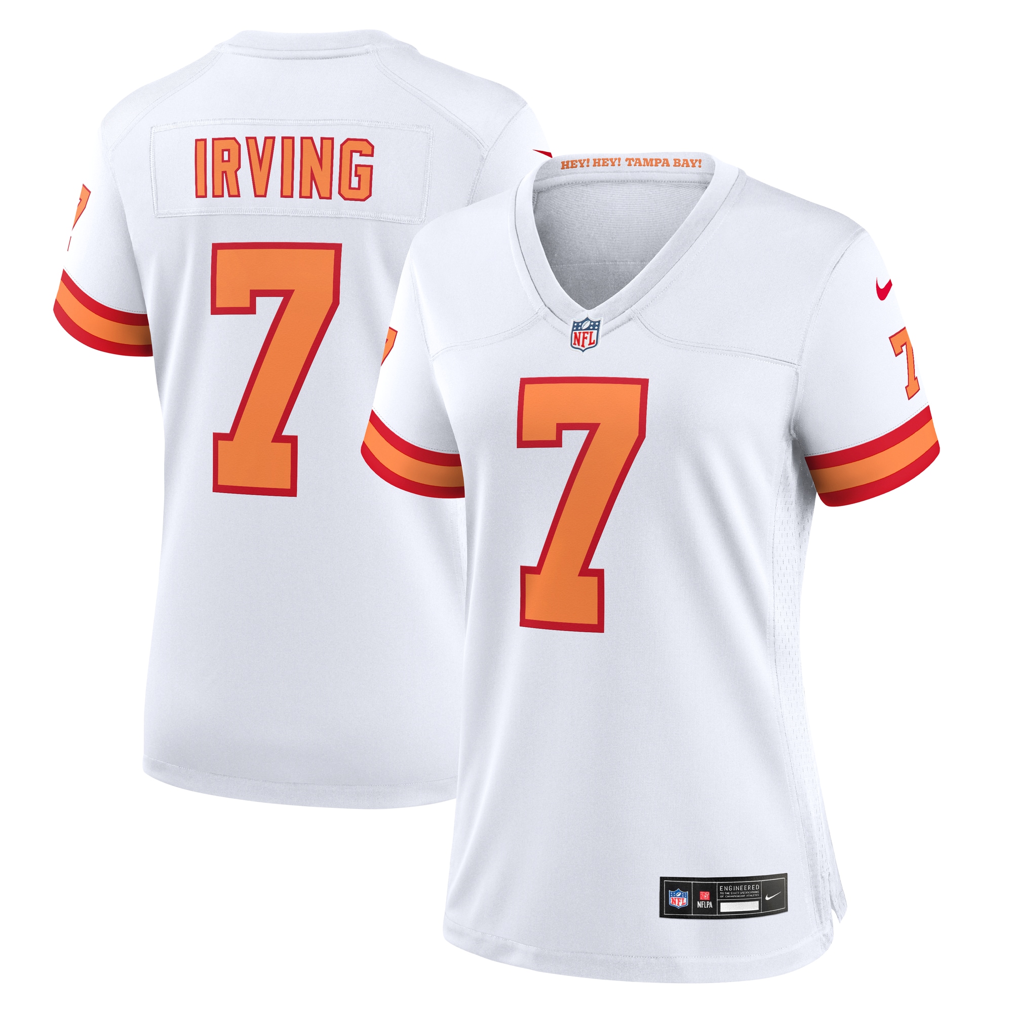 Bucky Irving '76 Tampa Bay Buccaneers Women's Game Jersey - White