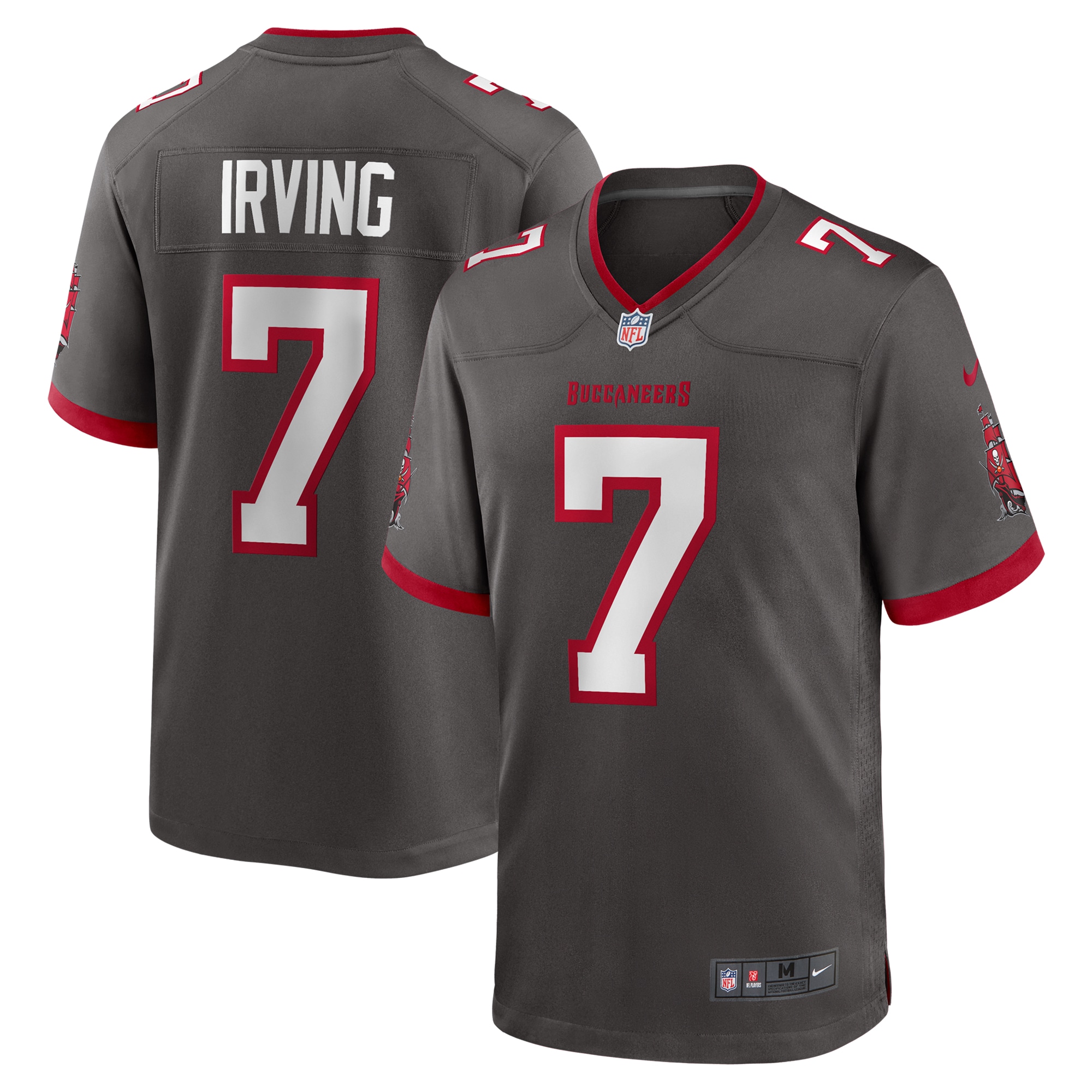 Bucky Irving Tampa Bay Buccaneers Alternate Game Jersey - Pewter