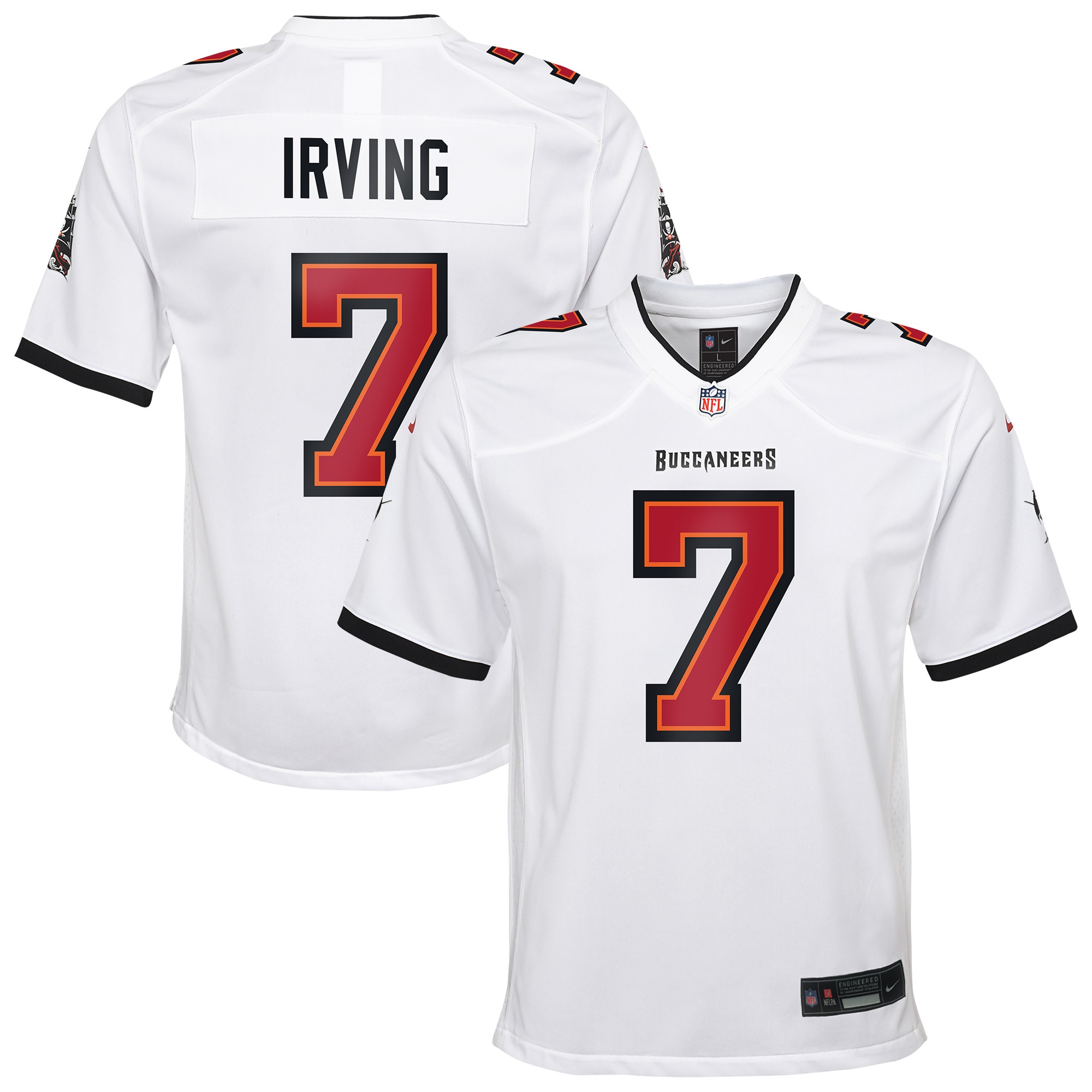 Bucky Irving Tampa Bay Buccaneers Youth White Game Jersey - White