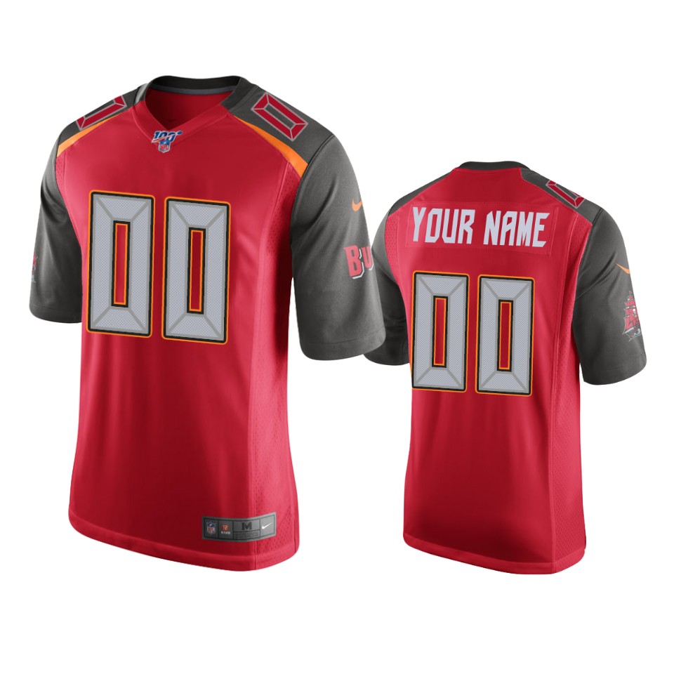 Bucs Red & Gray Custom Jersey - Nike - Personalize Your Style!