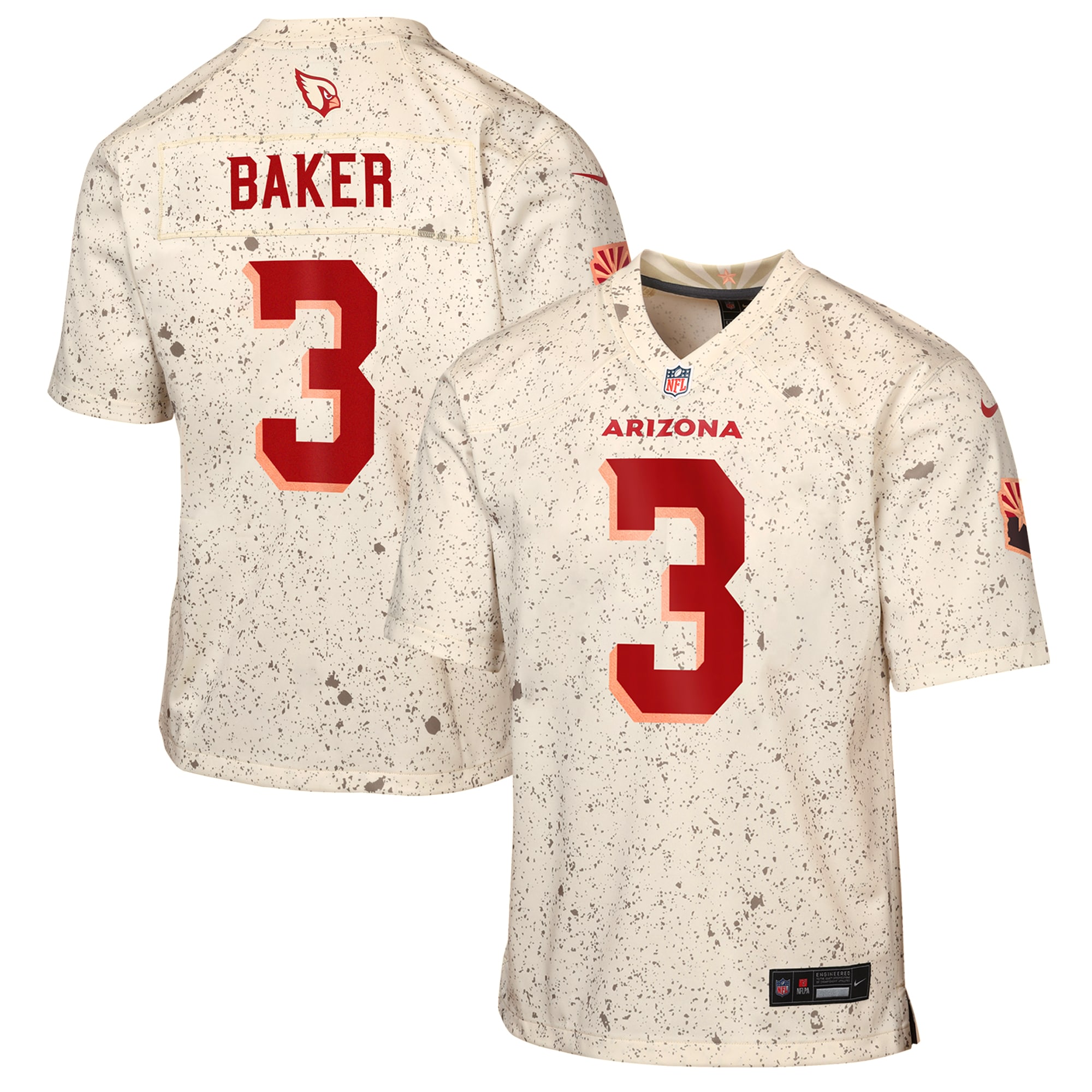 Budda Baker Arizona Cardinals Youth 2025 Rivalries Collection Game Jersey - Natural