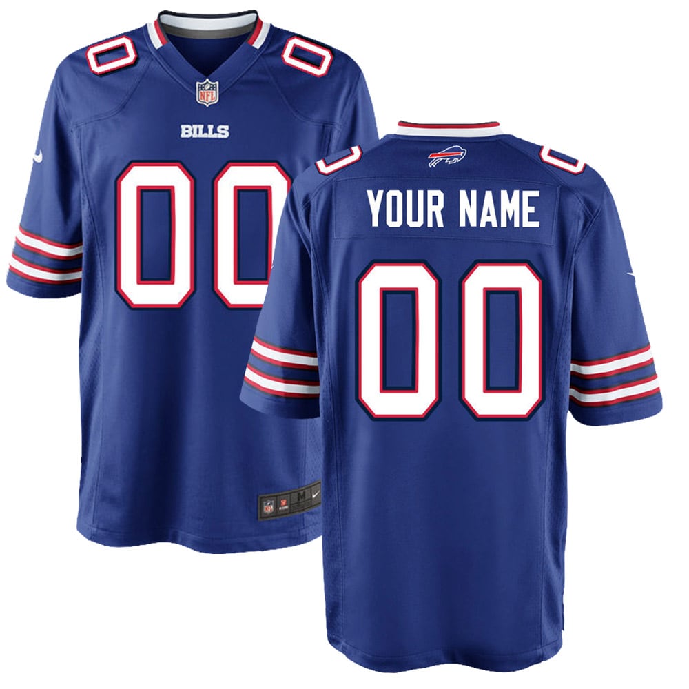 Buffalo Bills Youth Custom Game Jersey - Royal