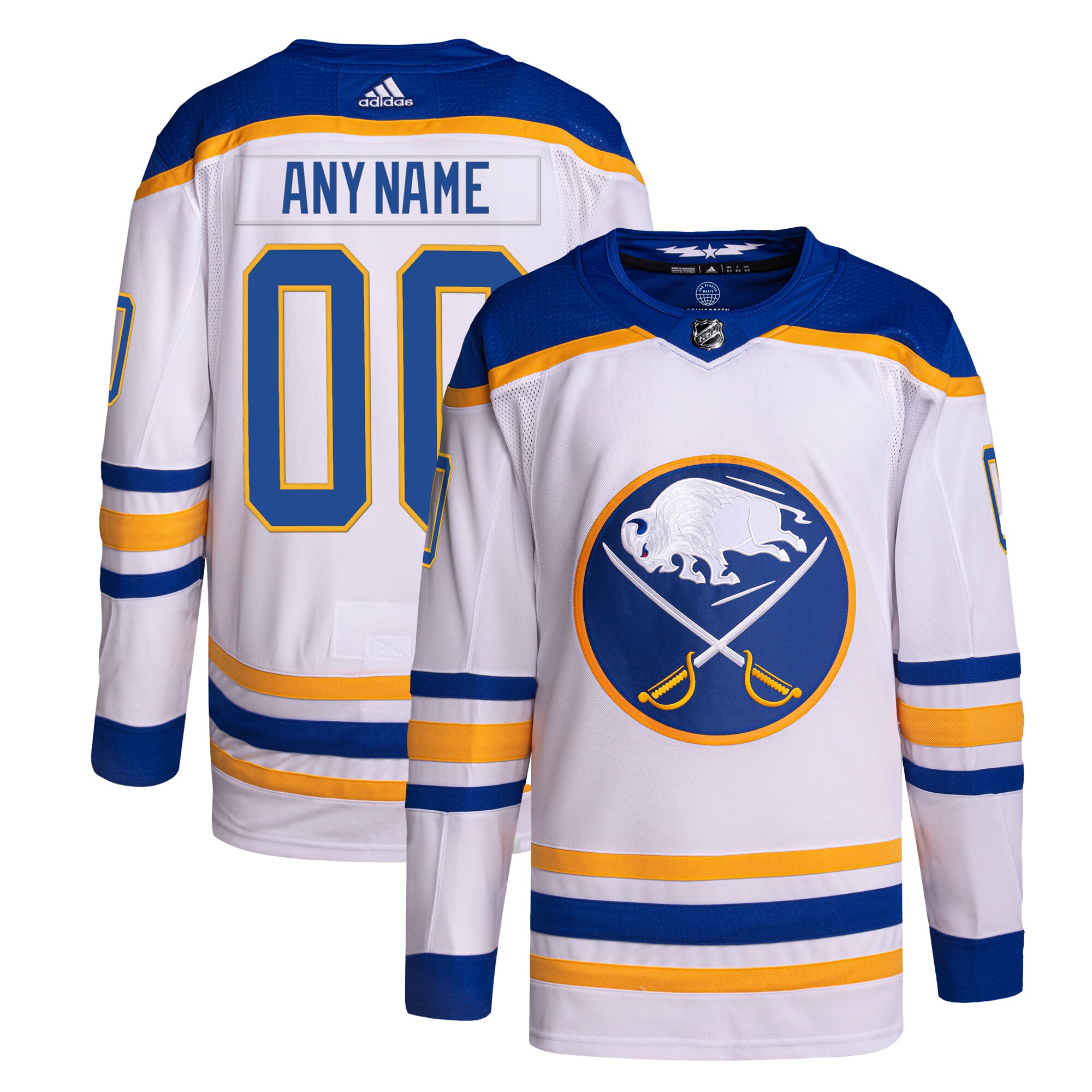 Buffalo Sabres White Jersey - Adidas Buffalo Sabres Jersey - White