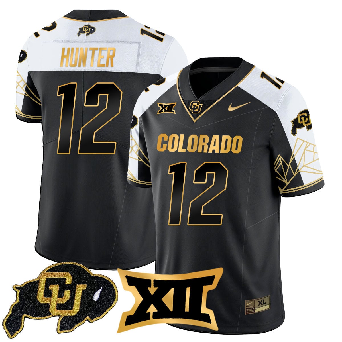 Buffaloes Hunter #12 Jersey - Nike Colorado Buffaloes Hunter #12 Black 2
