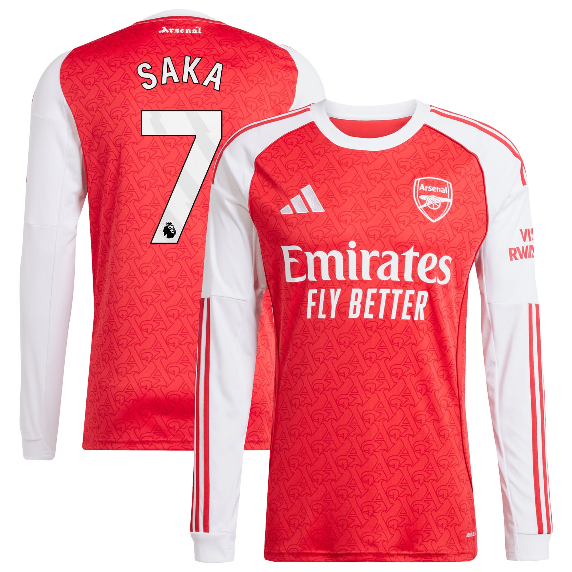 Bukayo Saka Arsenal 2025/26 Home Long Sleeve Player Jersey