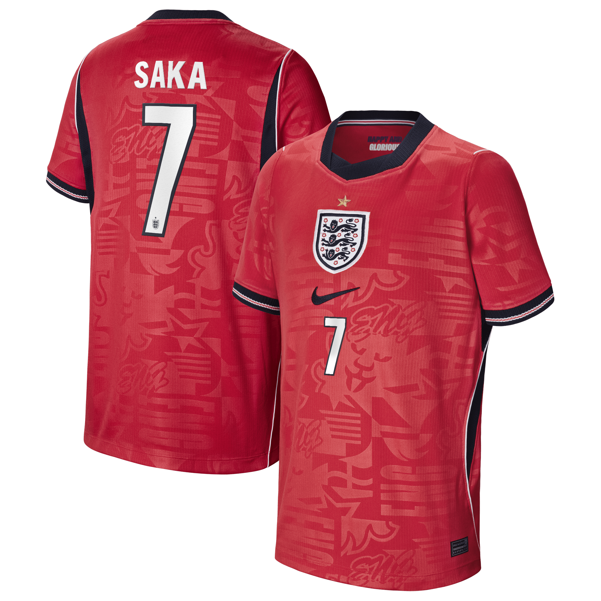 Bukayo Saka England National Team Youth 2026 Away Stadium Jersey