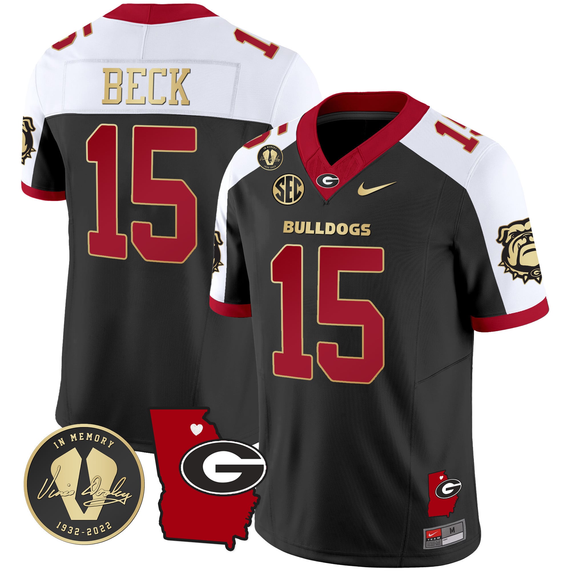 Alternative view of Bulldogs Bowers #19 Jersey - Nike Bulldogs Bowers #19 Black Jersey